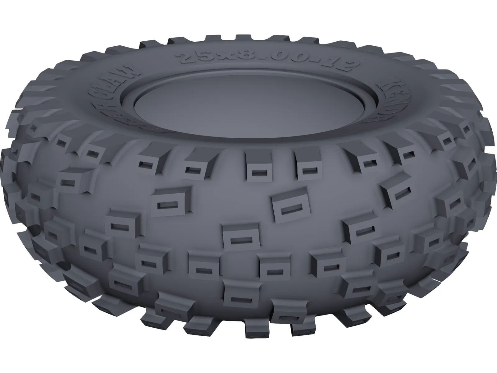 Tire 12x6 inch 3D Model