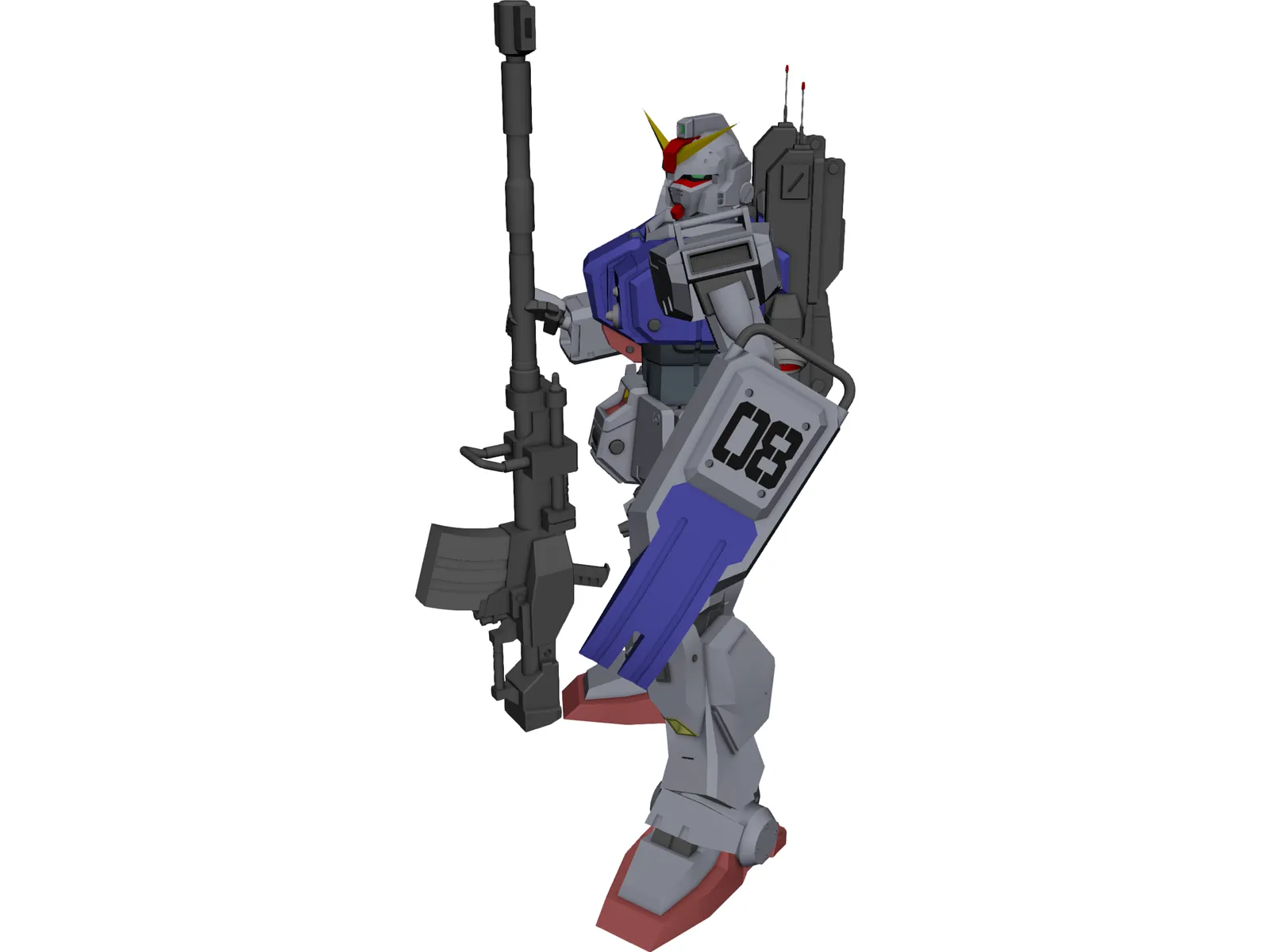 Gundam Ground Type 3D Model