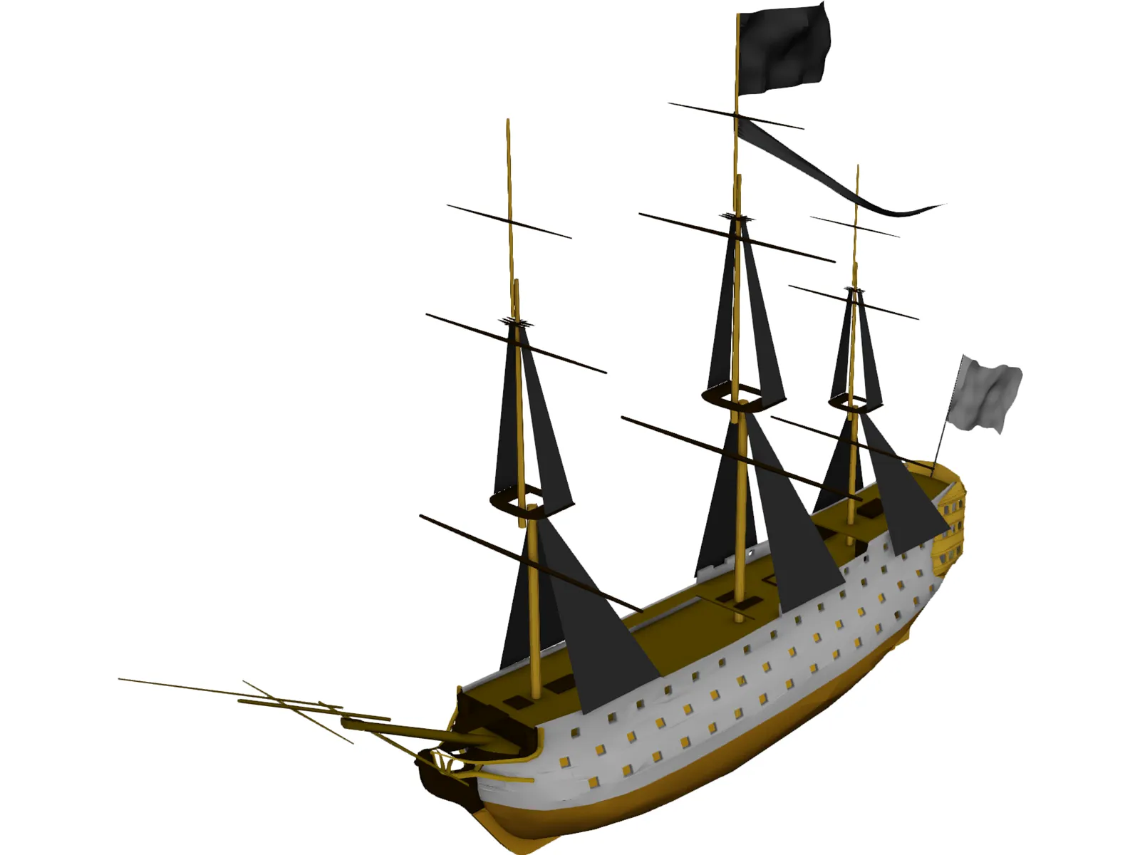 Galleon 3D Model