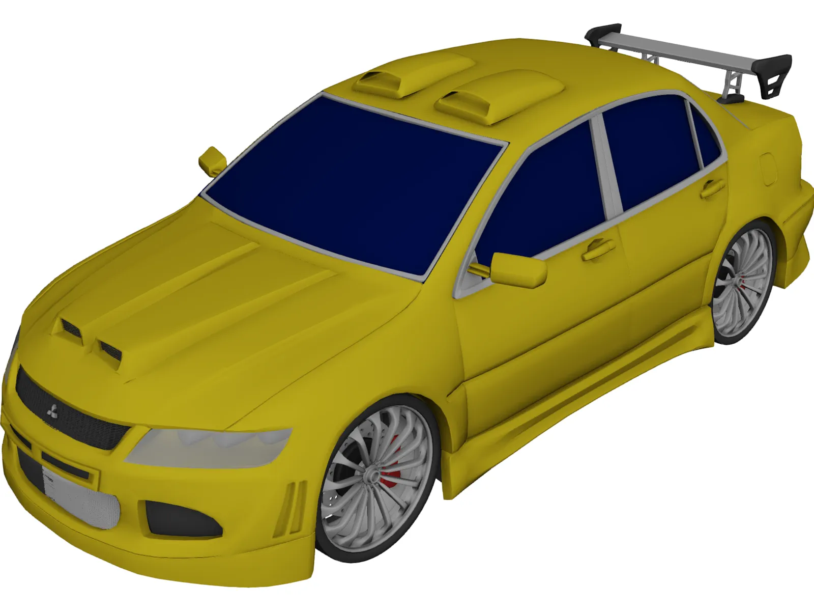 STL file mitsubishi lancer-Tokyo drift 🚗・3D printing design to