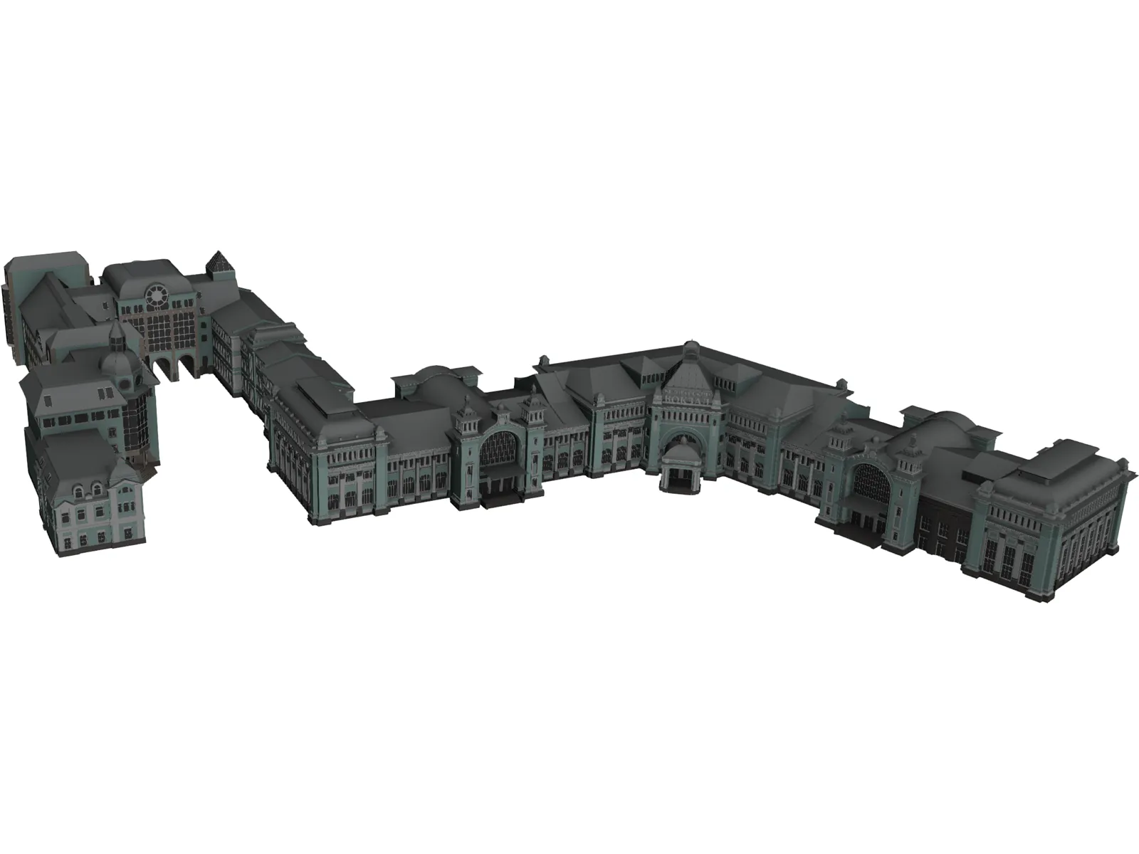 Russian Train Station in Moscow 3D Model