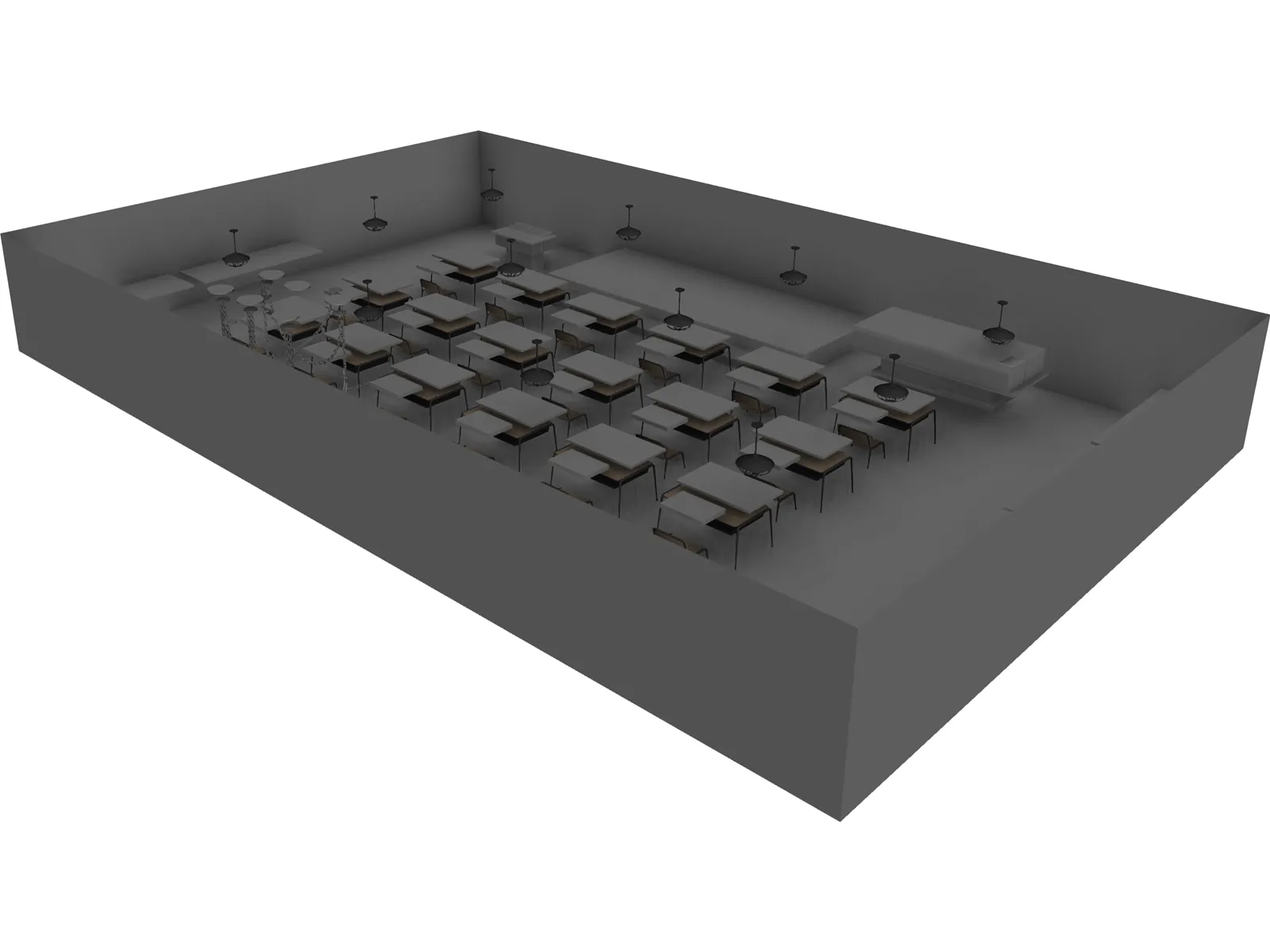 Elementary School Classroom 3D Model