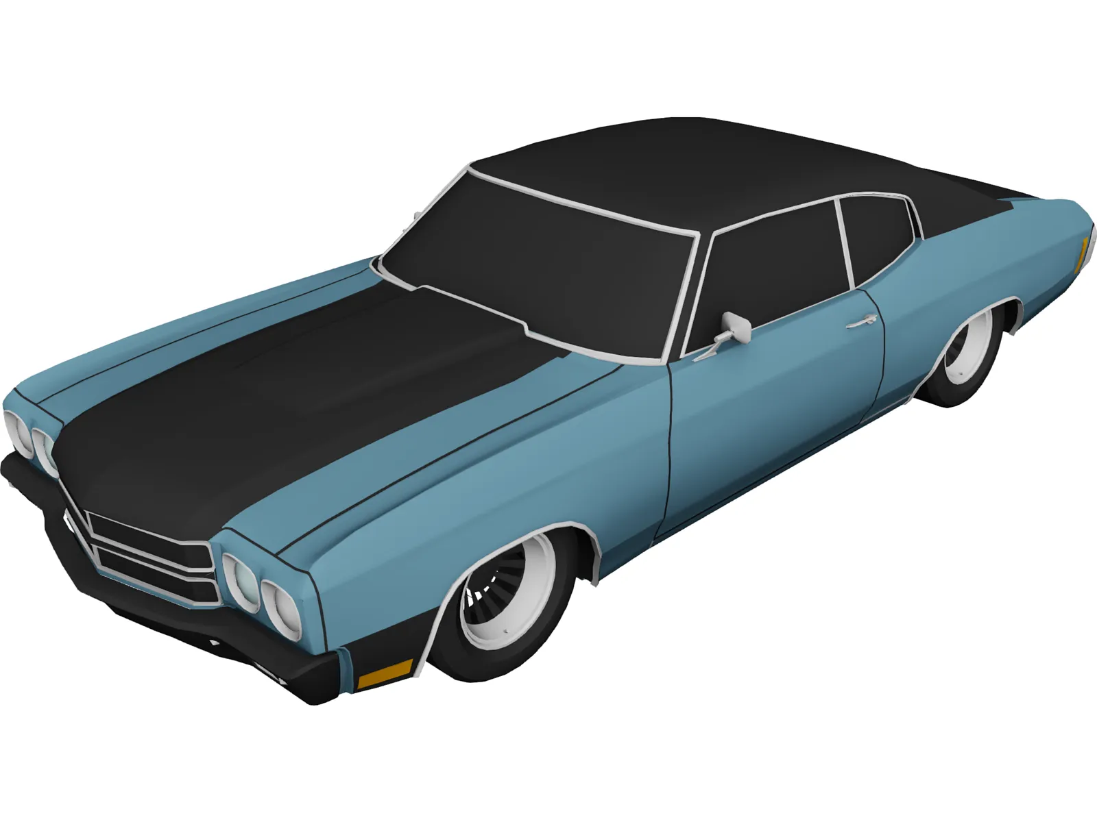 Chevrolet Chevelle (1975) 3D Model