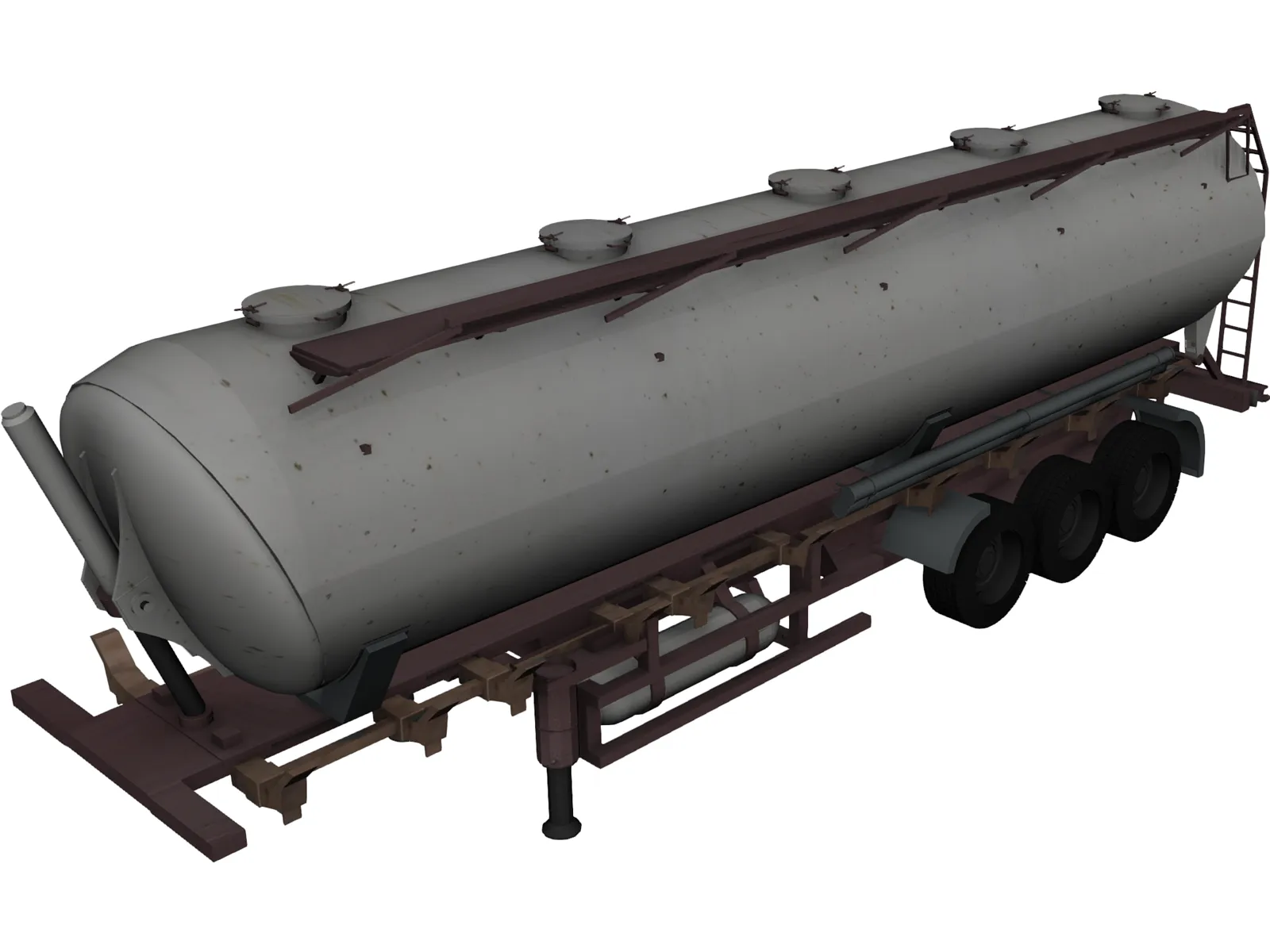 Tanker Trailer 3D Model