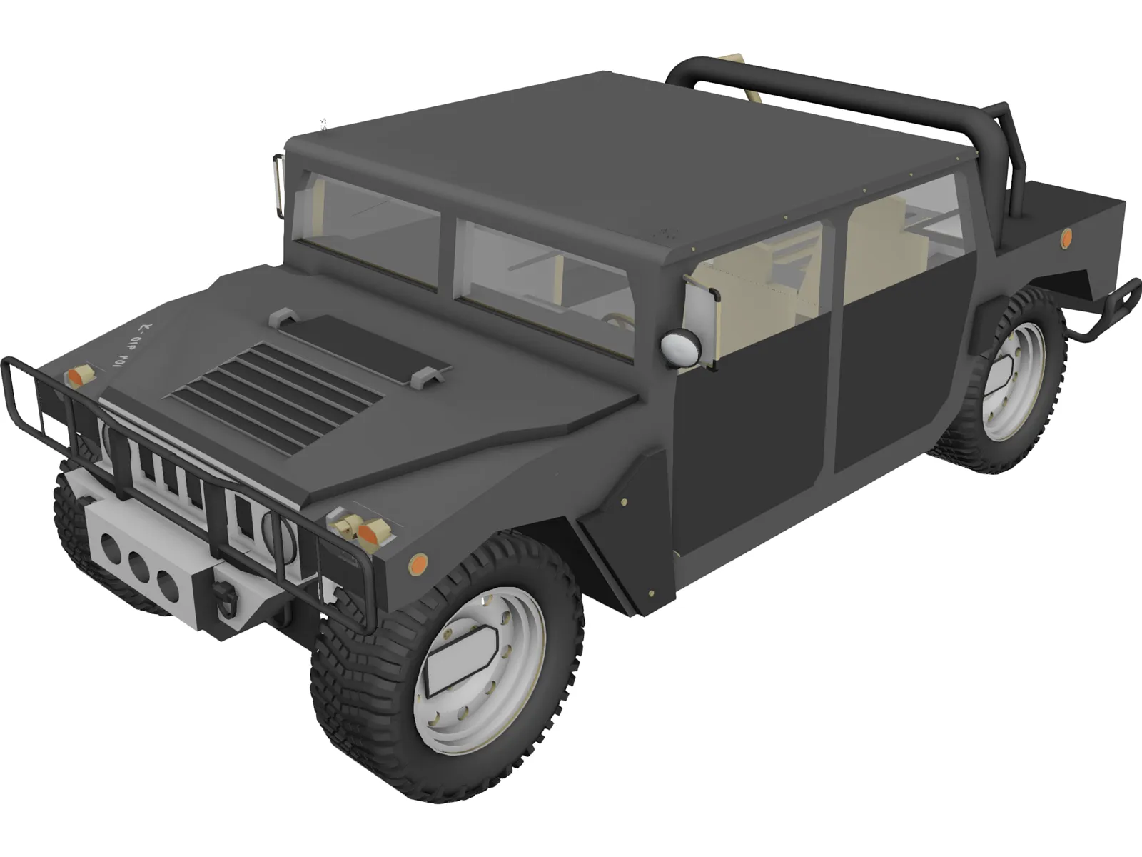 Hummer H1 SUV 3D Model