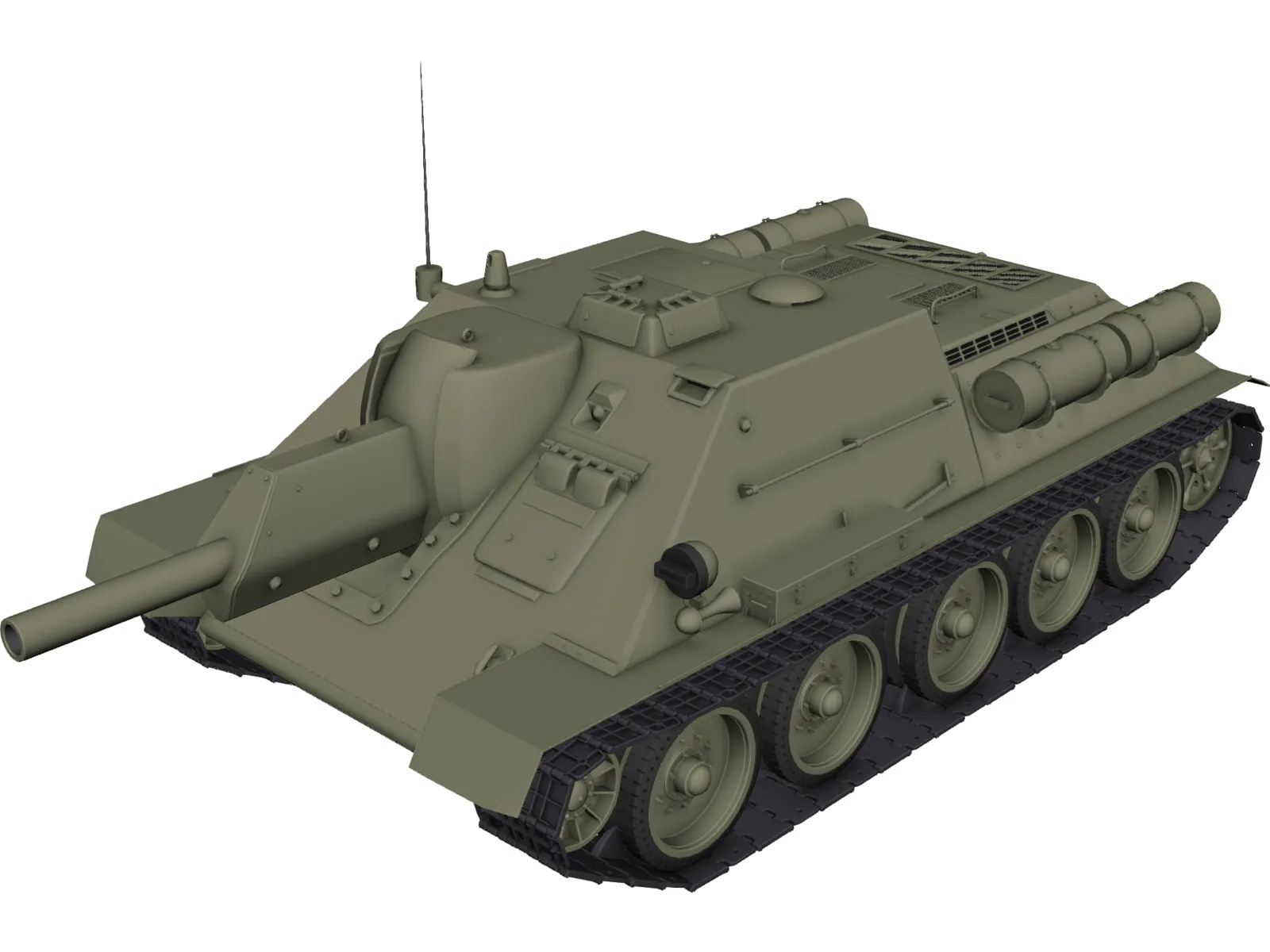 SU-122 3D Model