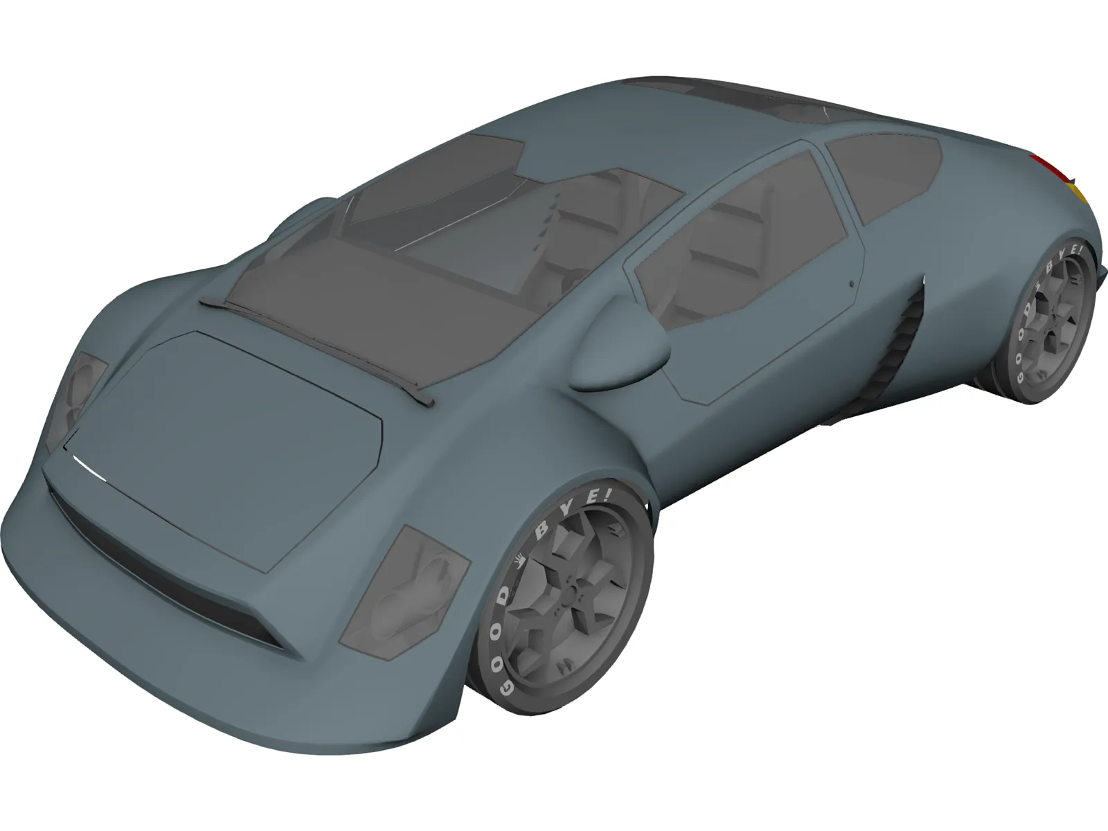 Intruder Concept Sports Car 3D Model