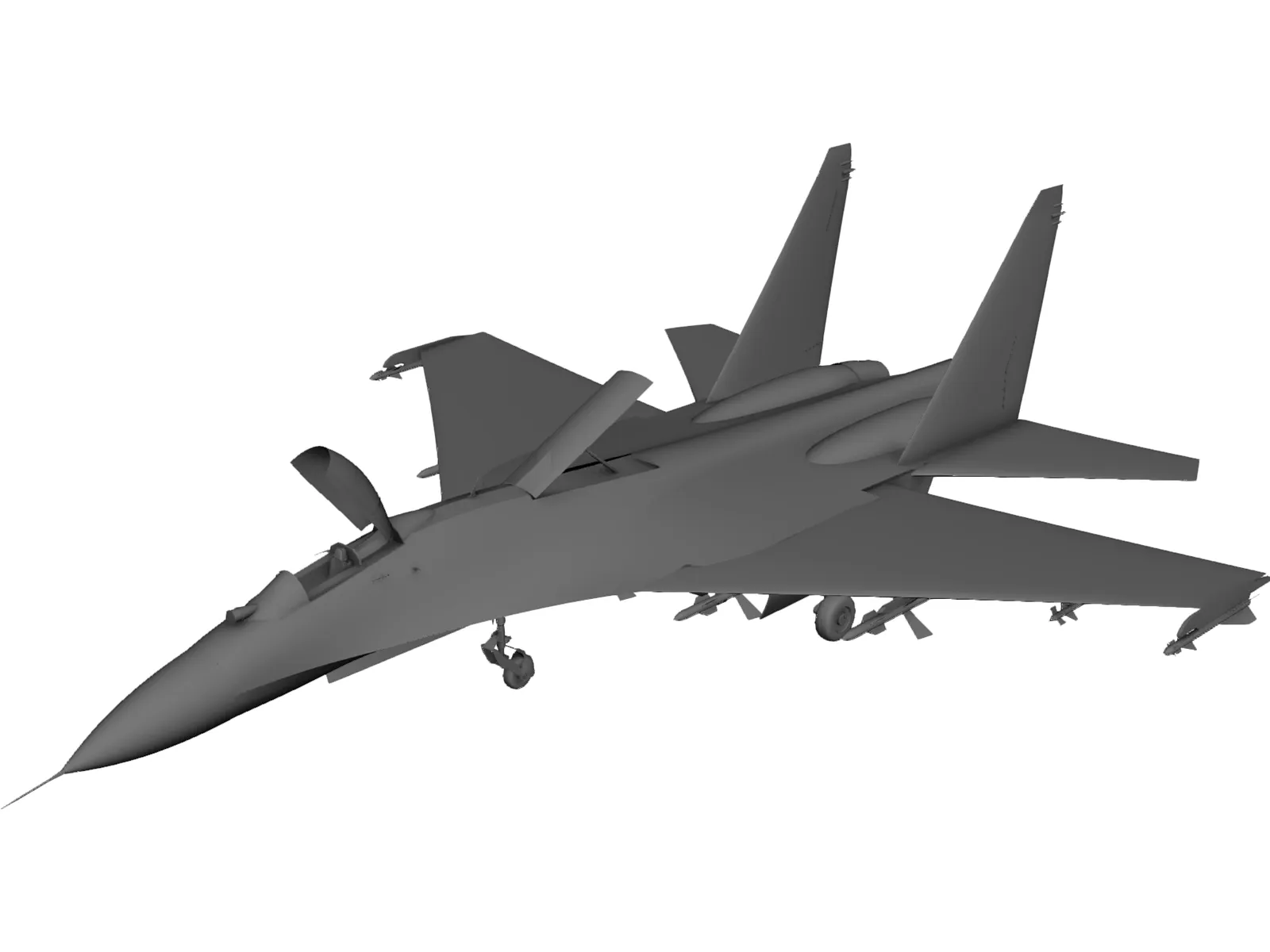 Sukhoi Su-27 Flanker 3D Model