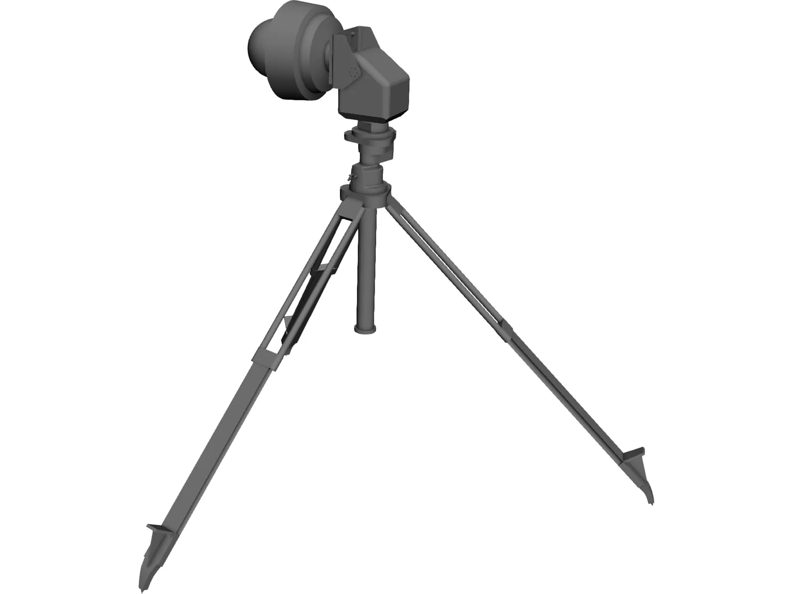 Axis PTZ Camera on Tripod 3D Model