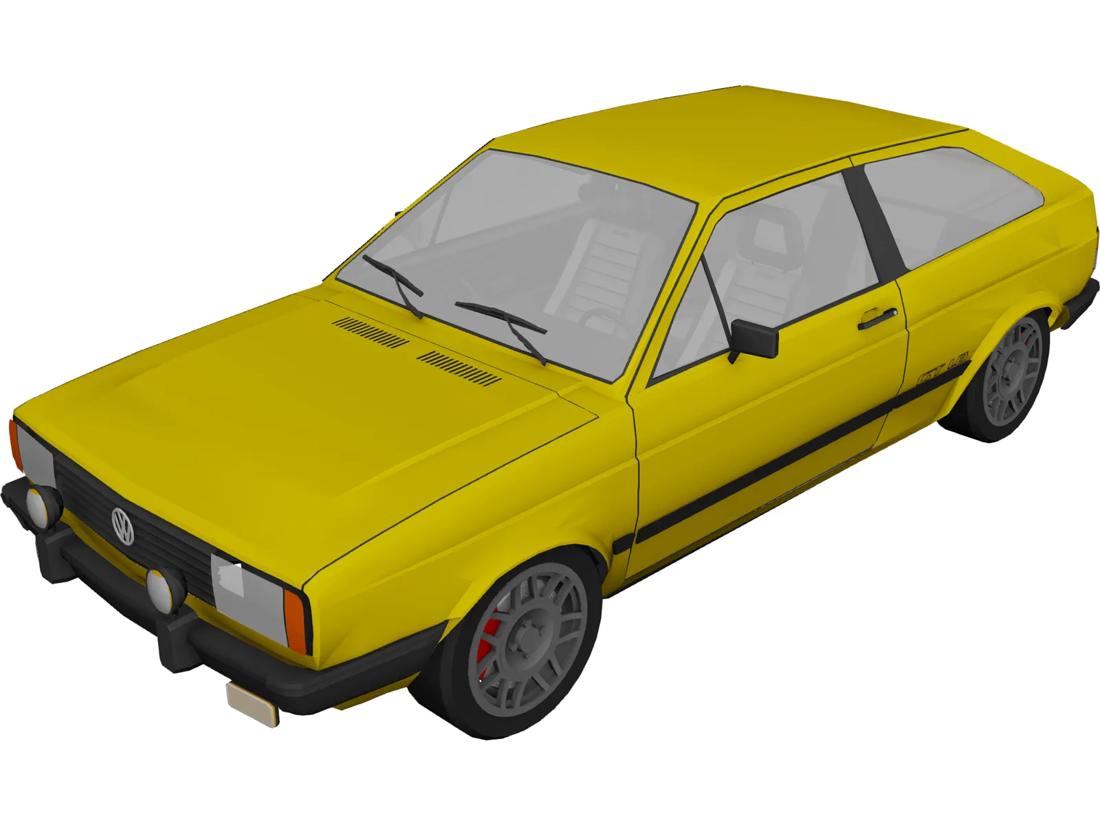 Volkswagen Gol GT (1986) 3D Model