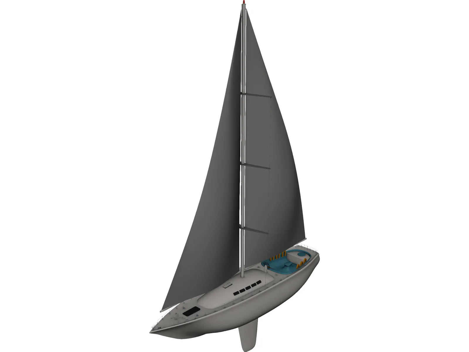 Plam Boat 3D Model