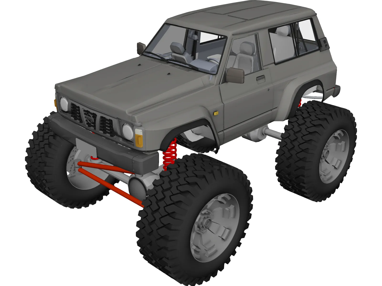 Nissan Patrol 4x4 Offroad Lifted 3D Model