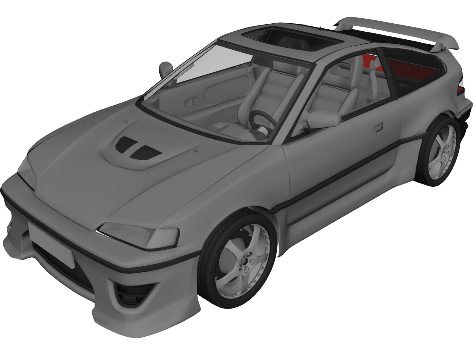 Honda CRX 3D Model