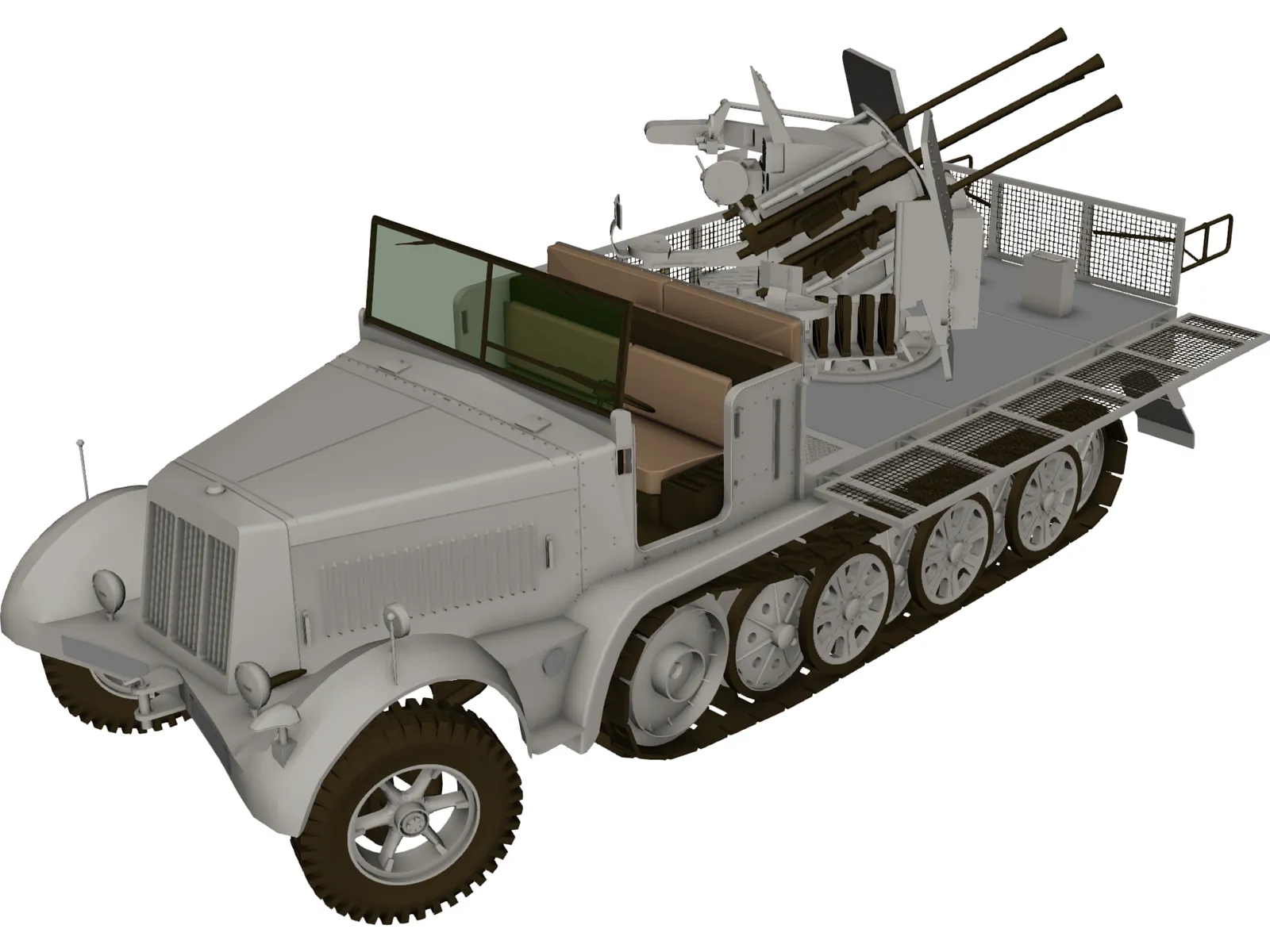 Sdkfz 7 3D Model