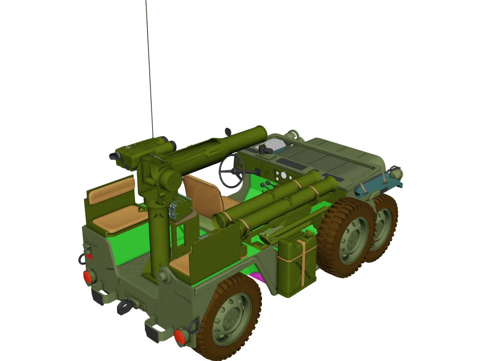 M151 A2 [+Tow Missile Launcher] 3D Model