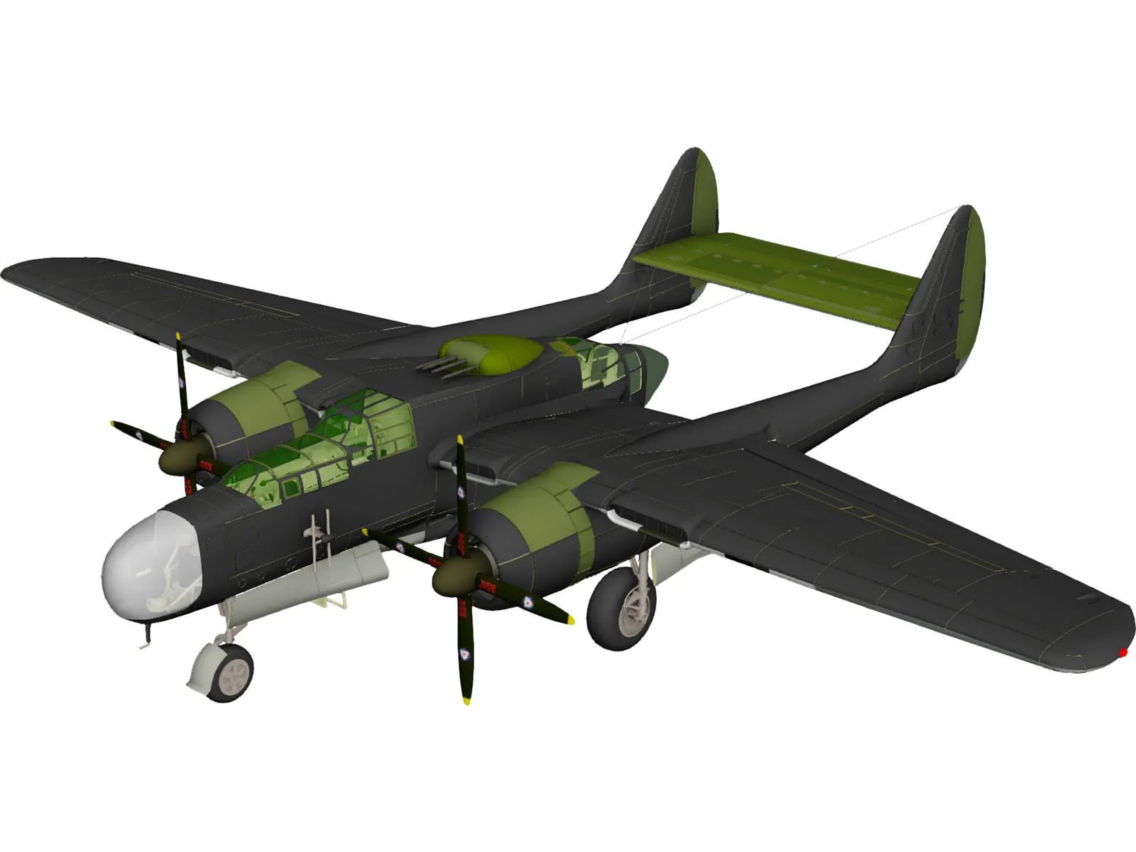 Northrop P-61A Black Widow 3D Model