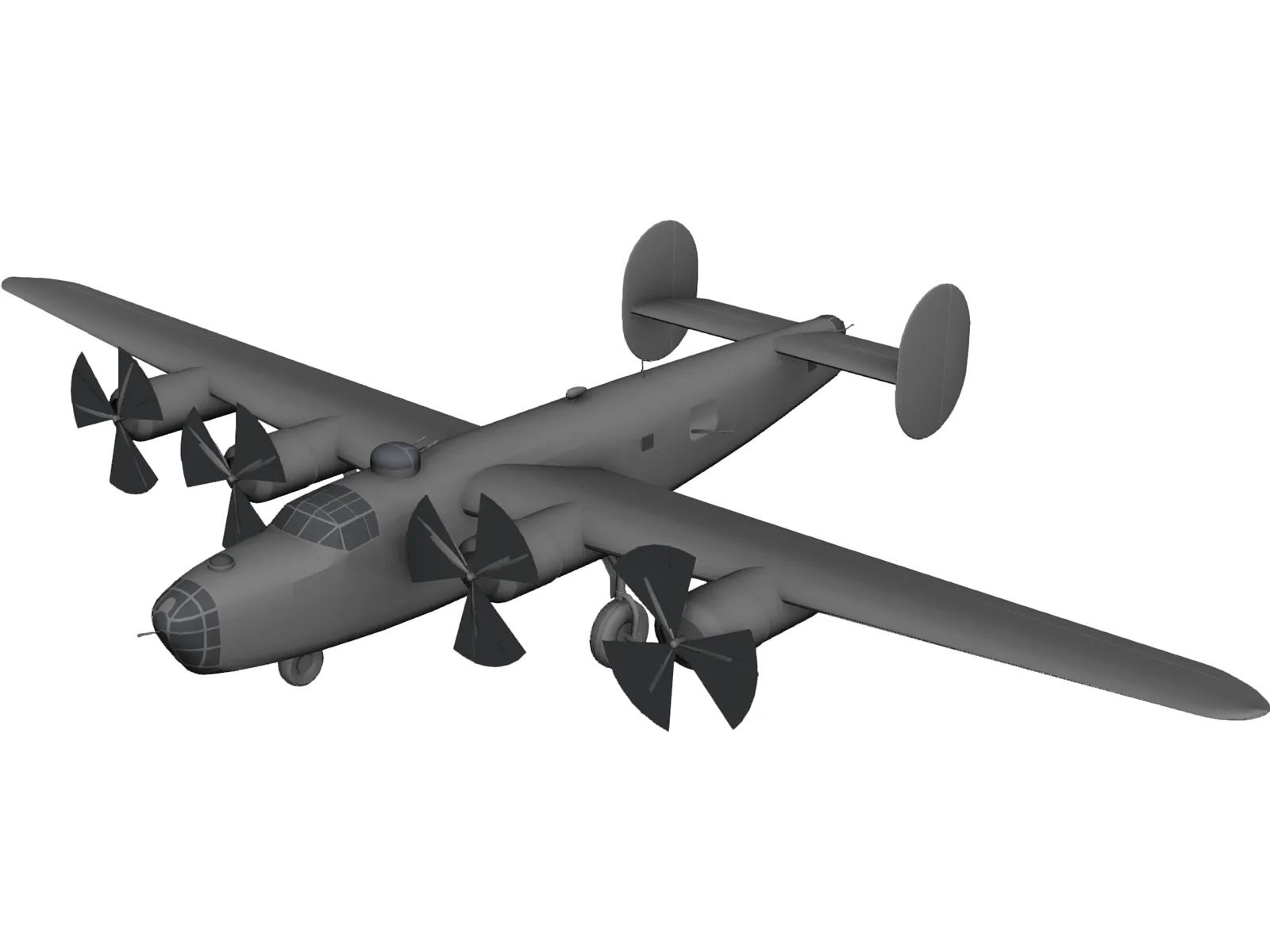 Consolidated B-24 Liberator 3D Model