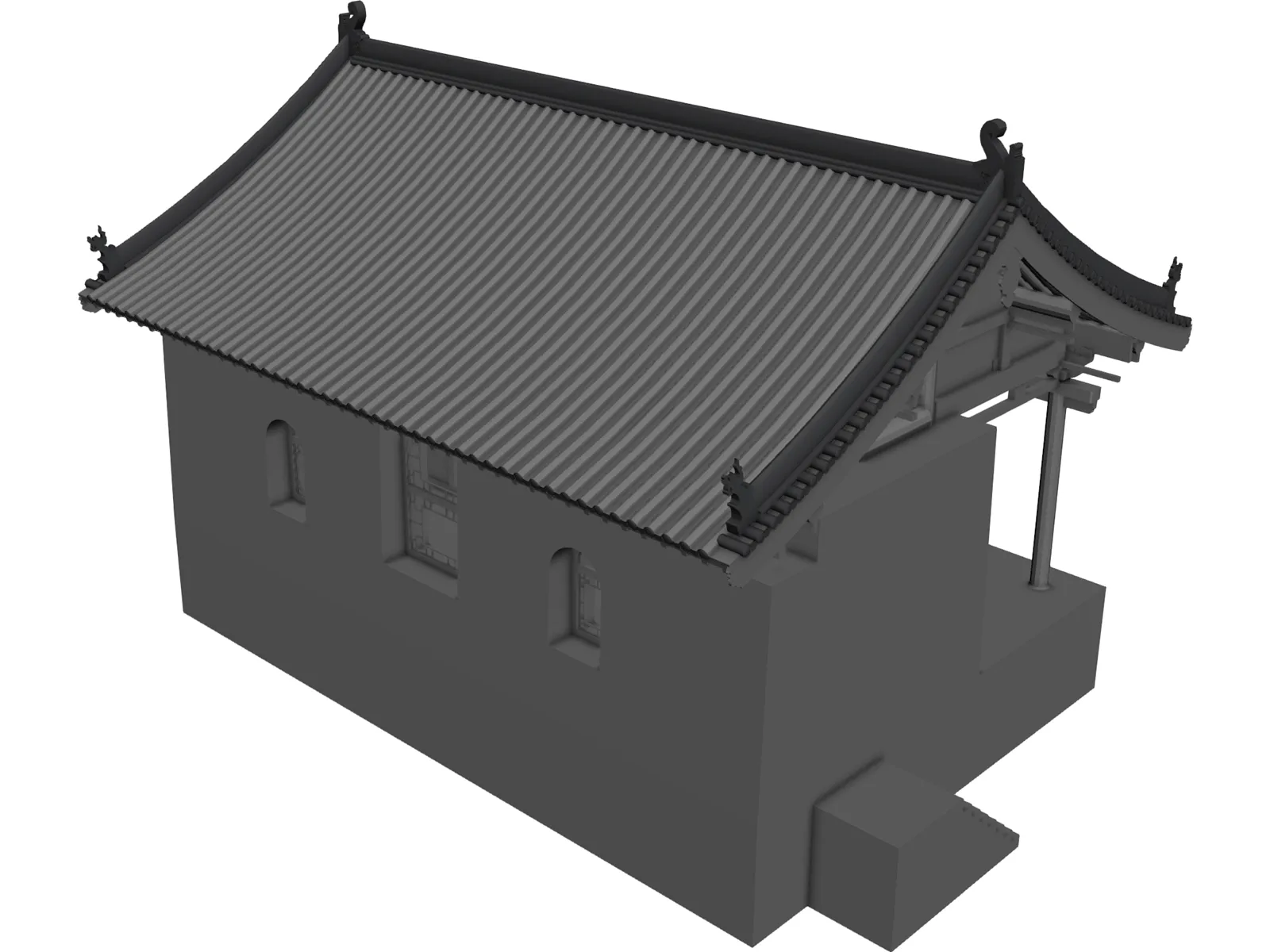 Chinese Ancient Stage 3D Model