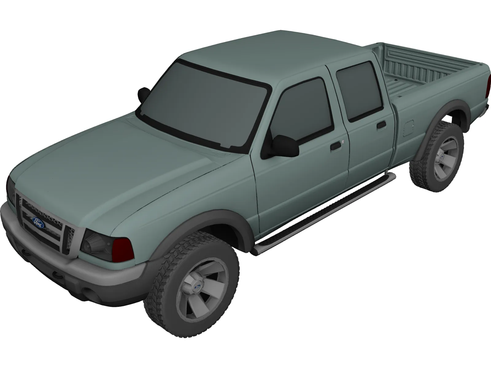 Ford Ranger XLT Crew Cab (2005) 3D Model