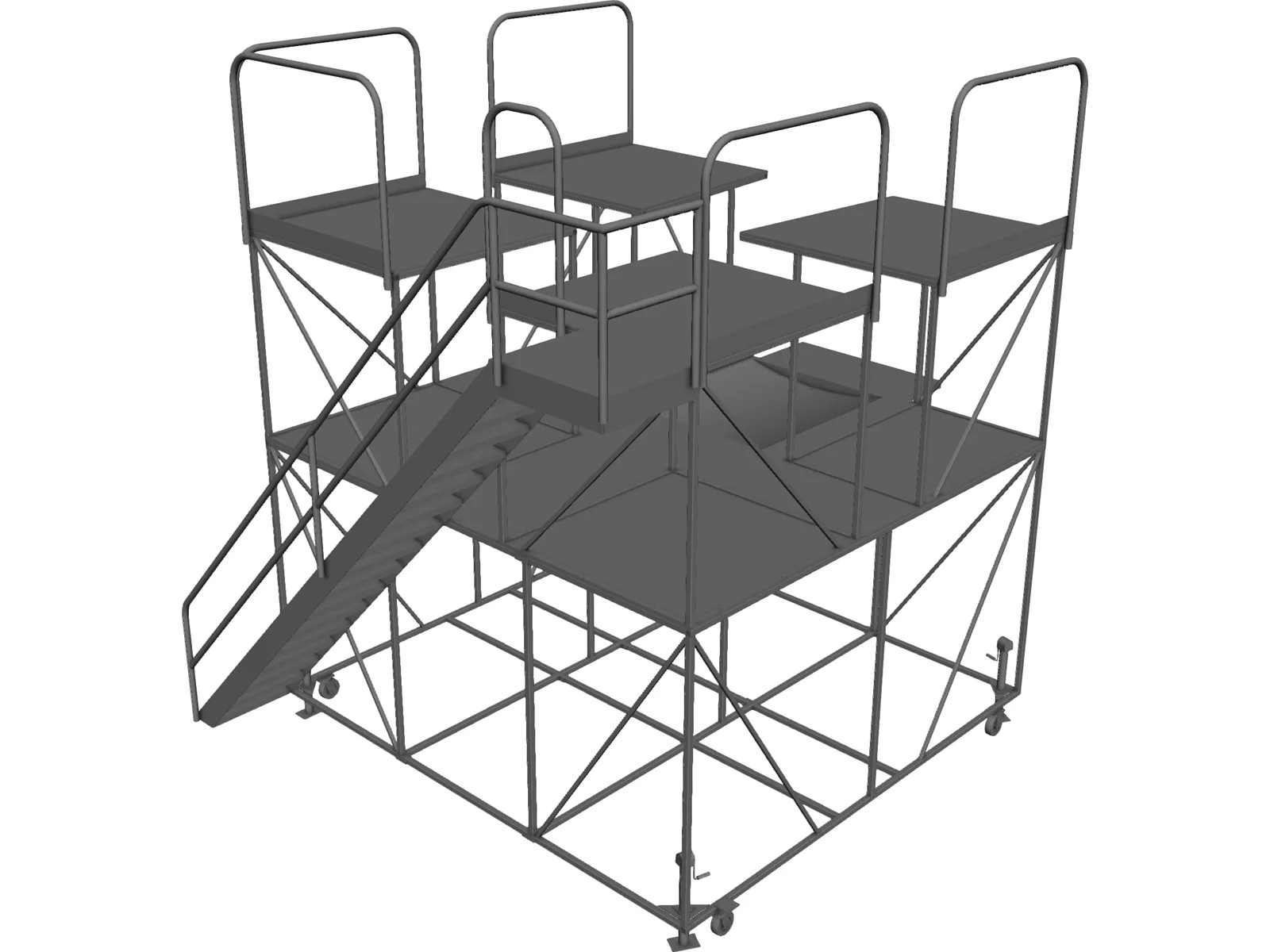 CL-215 Maintenence Scaffold 3D Model