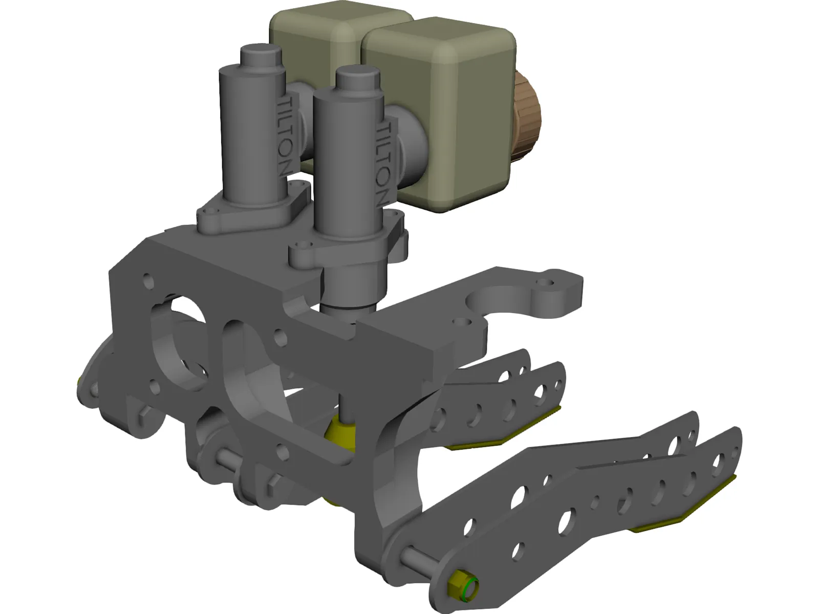 Tilton Floor-Mount Pedal Assembly 3D Model