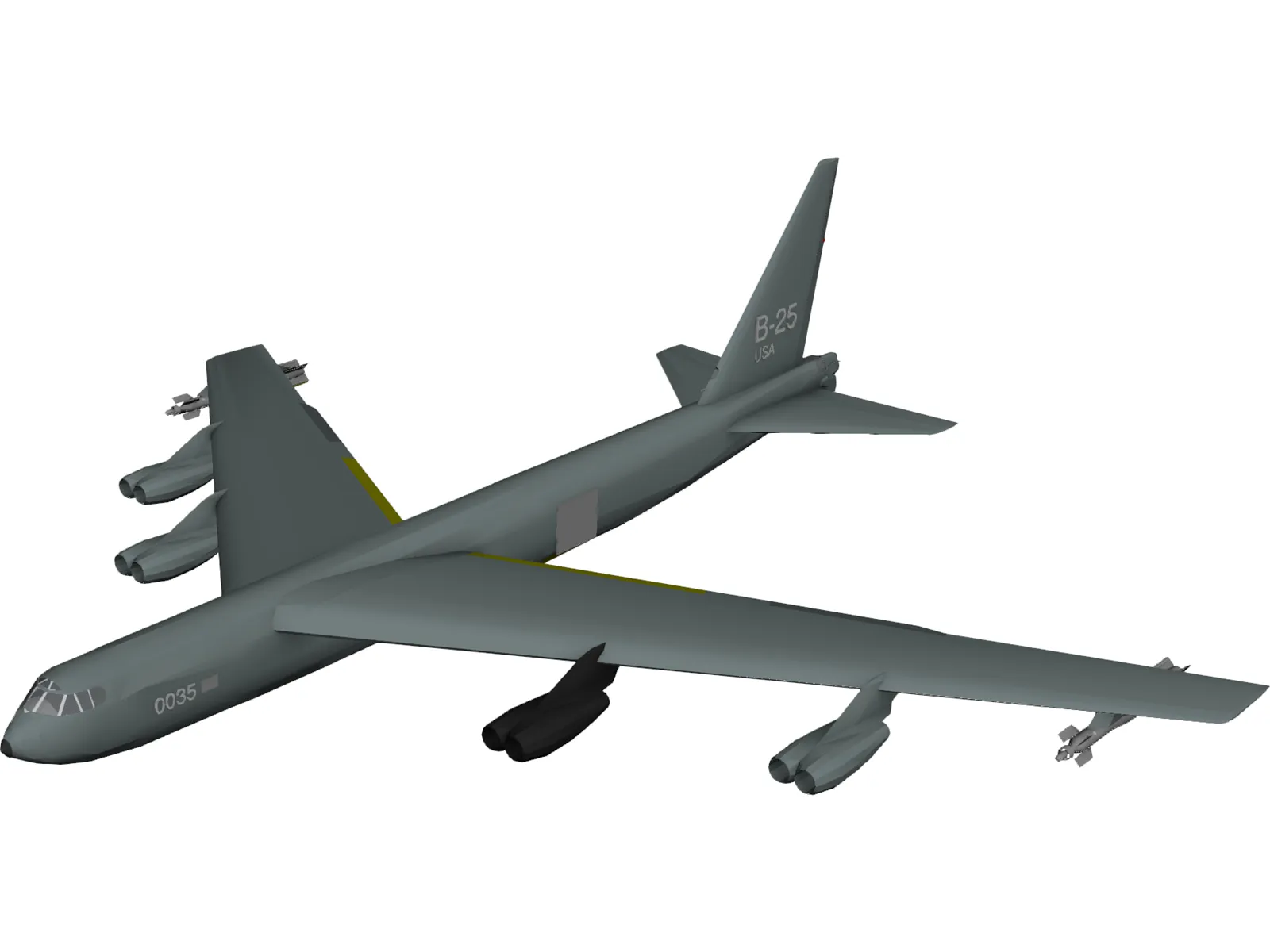 Boeing B-52 Stratofortress 3D Model