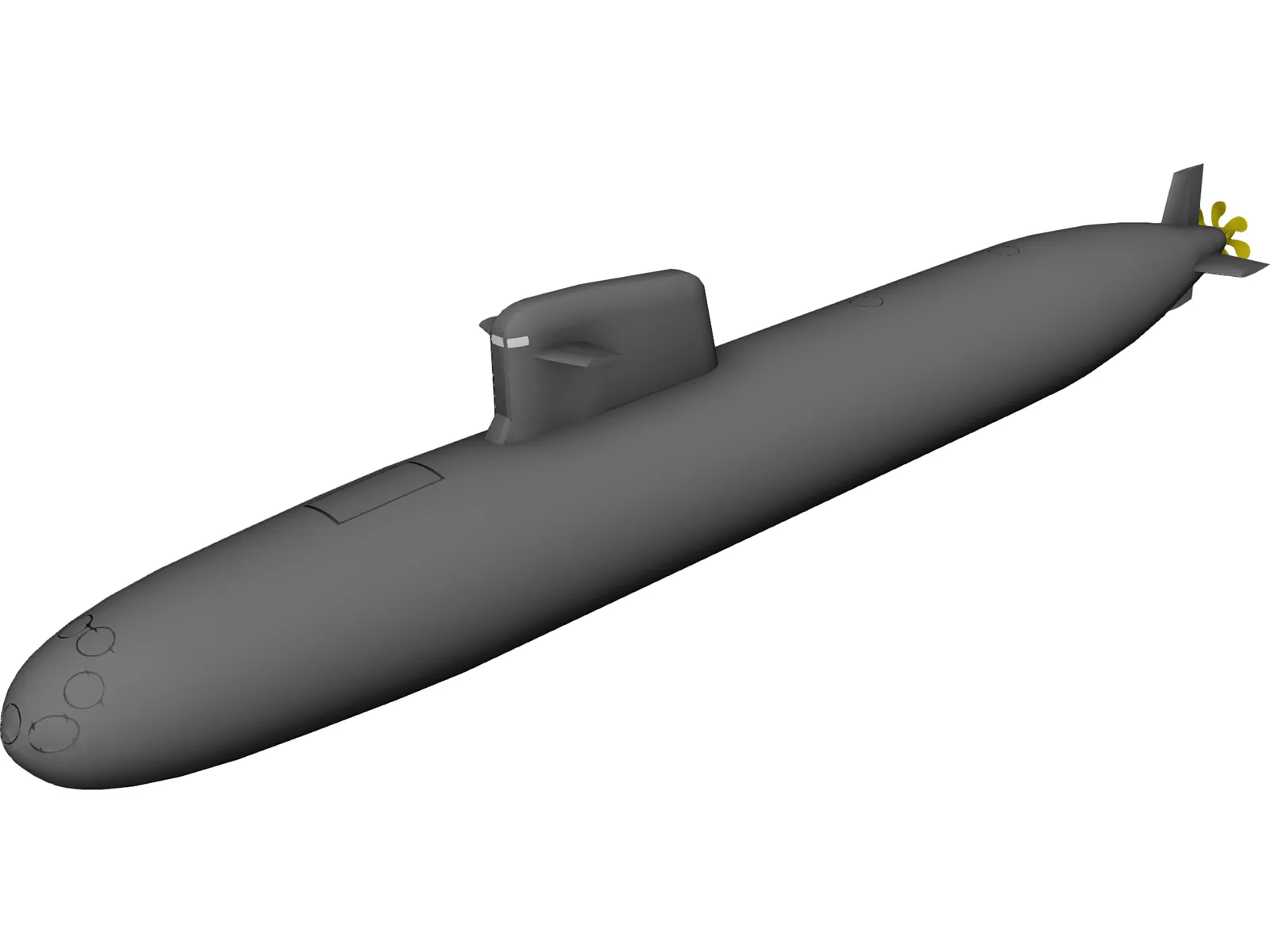 Scorpene Class submarine 3D Model