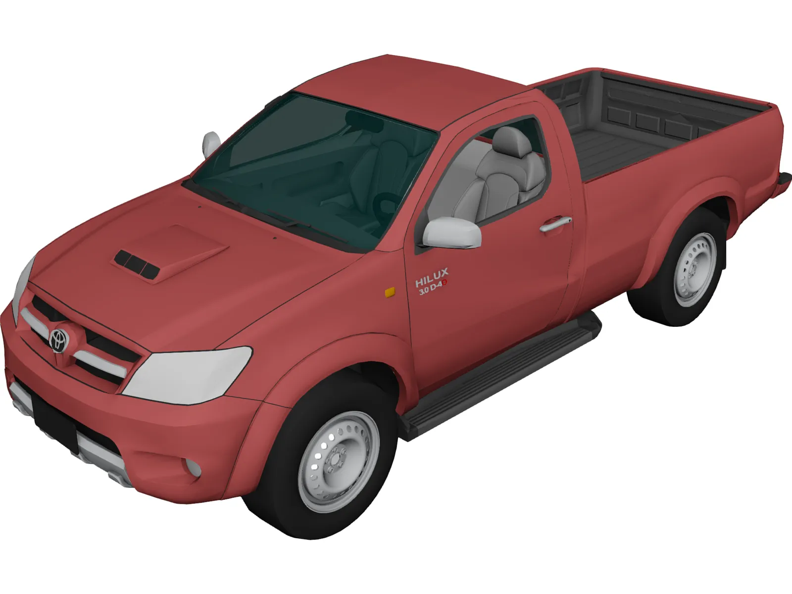 Toyota Hilux Regular Cab 3D Model