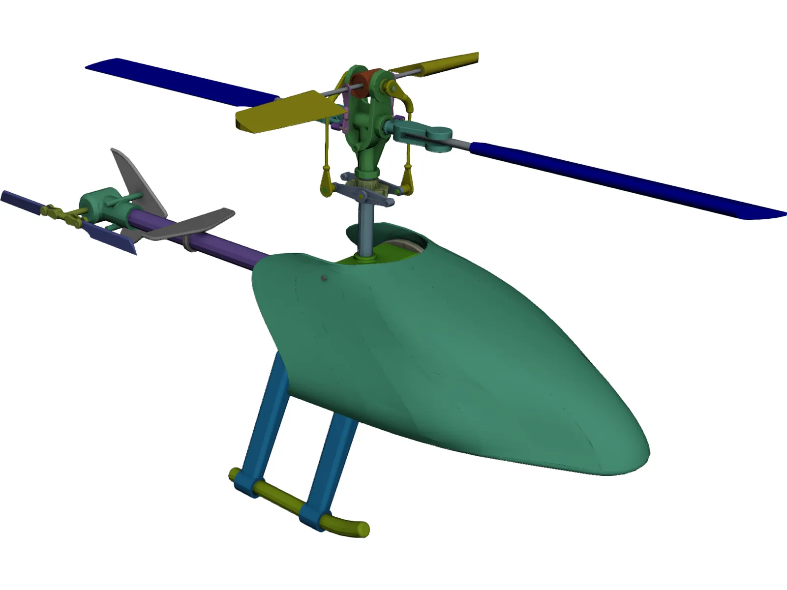 RC Helicopter 3D Model