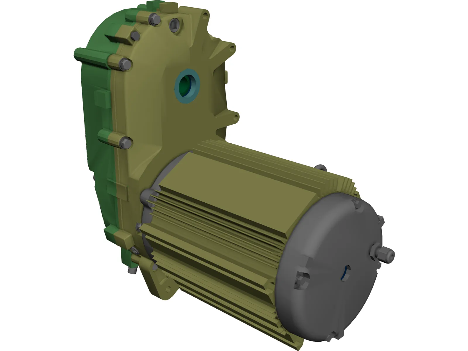 EV Drivetrain Azure 3D Model