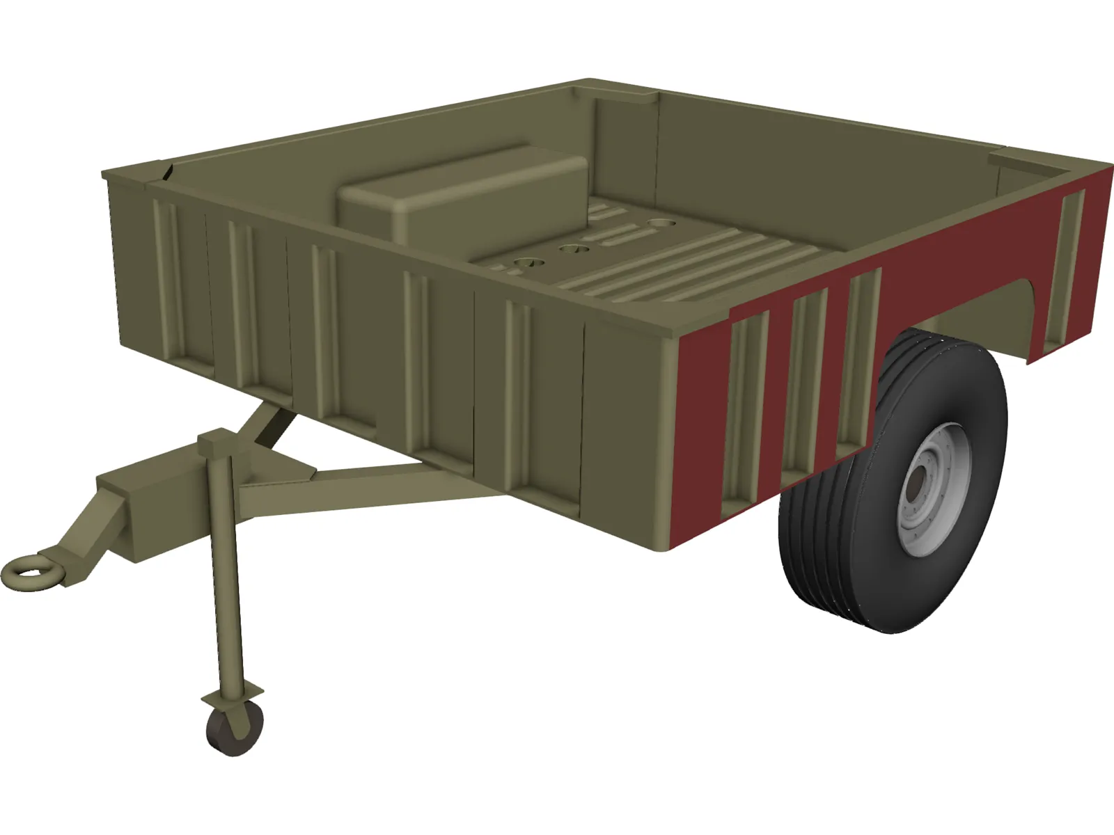 Military Trailer 3D Model