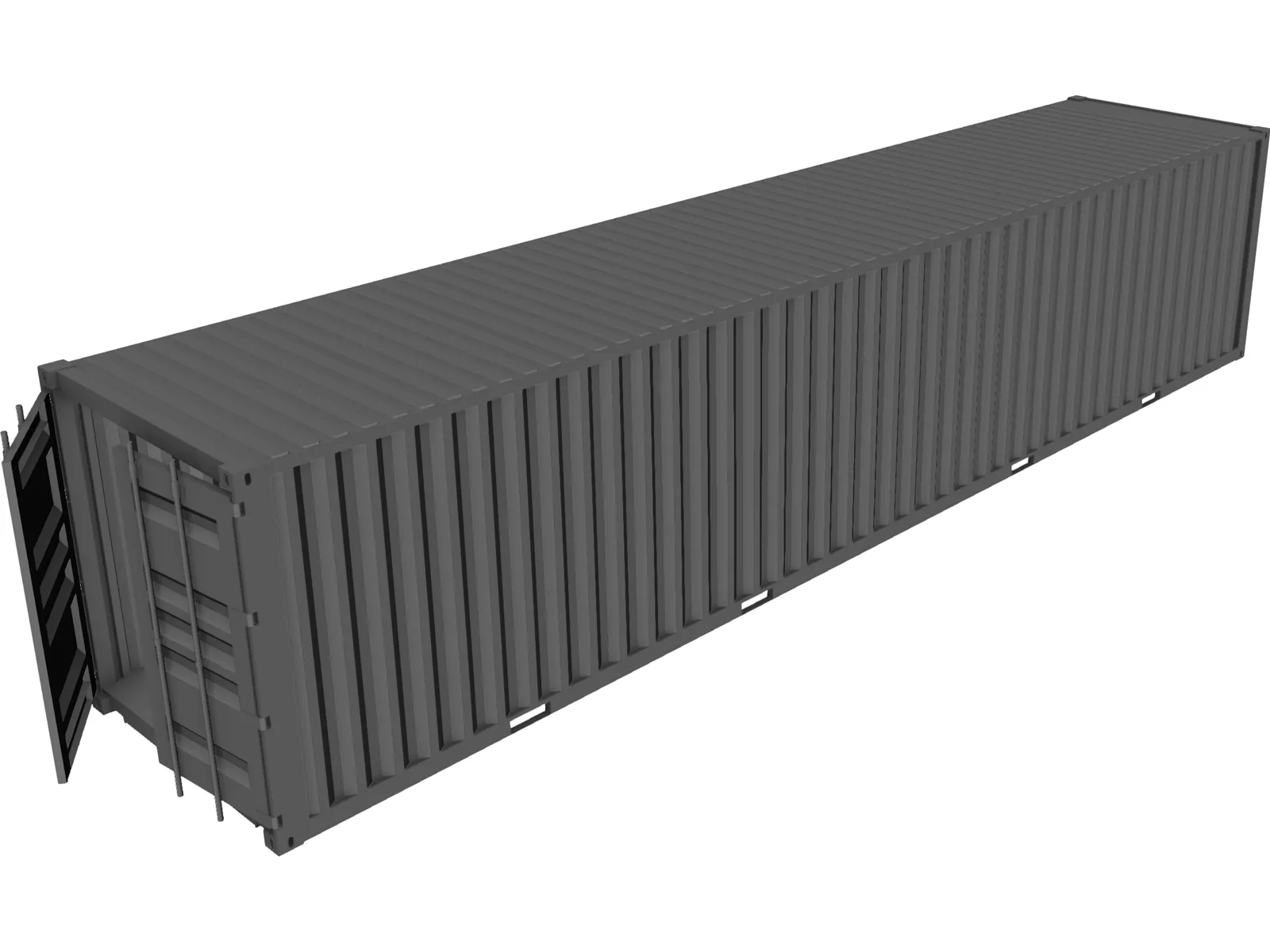 Shipping Container 40x08x08 3D Model