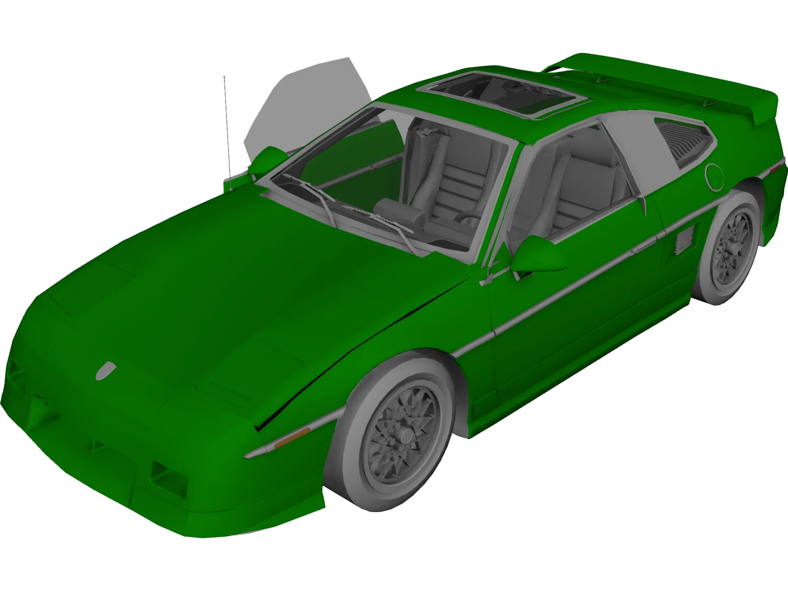 Pontiac Fiero GT (1987) 3D Model