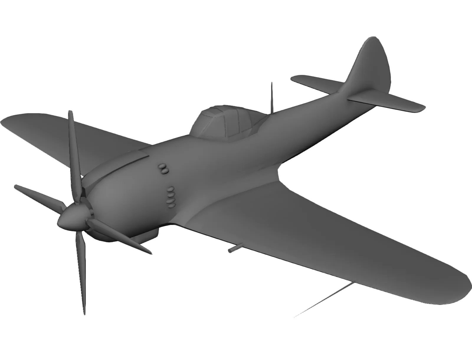 A6M2-0 Airplane 3D Model