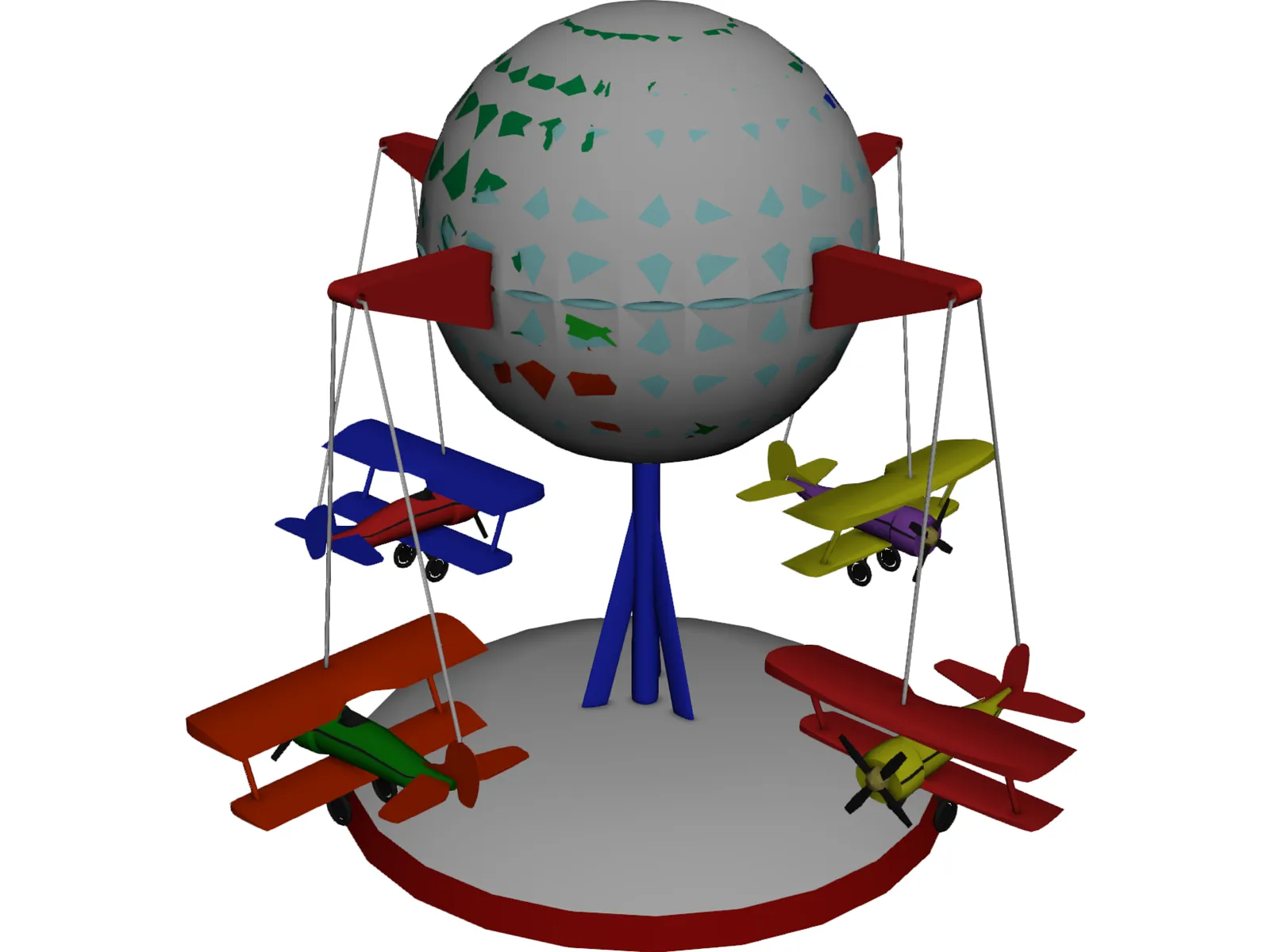 Toy Carousel 3D Model