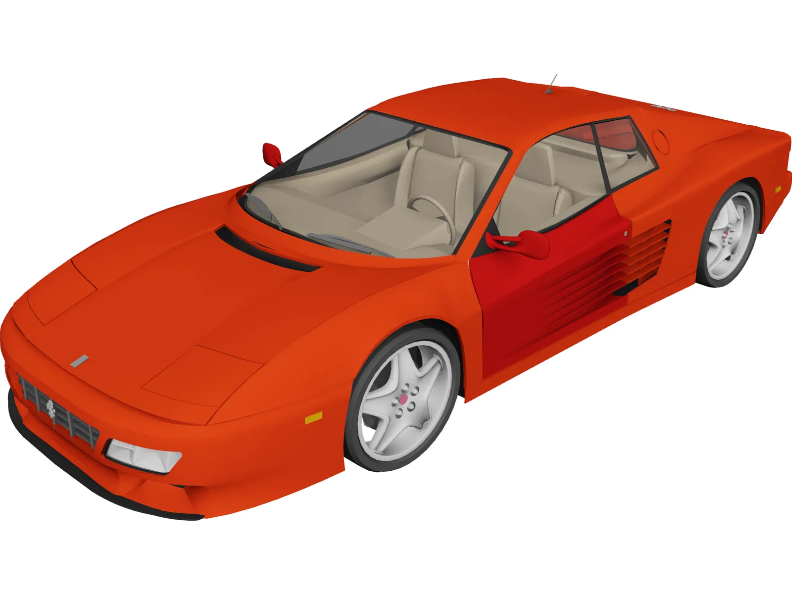 Ferrari Testarossa (1984) 3D Model