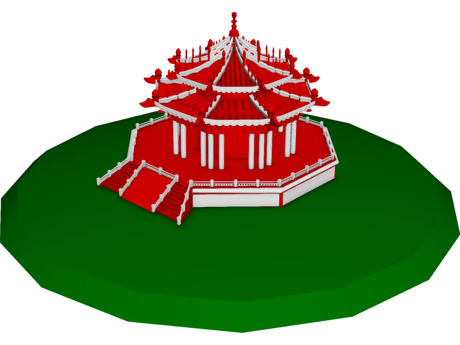 Chinese Building 3D Model