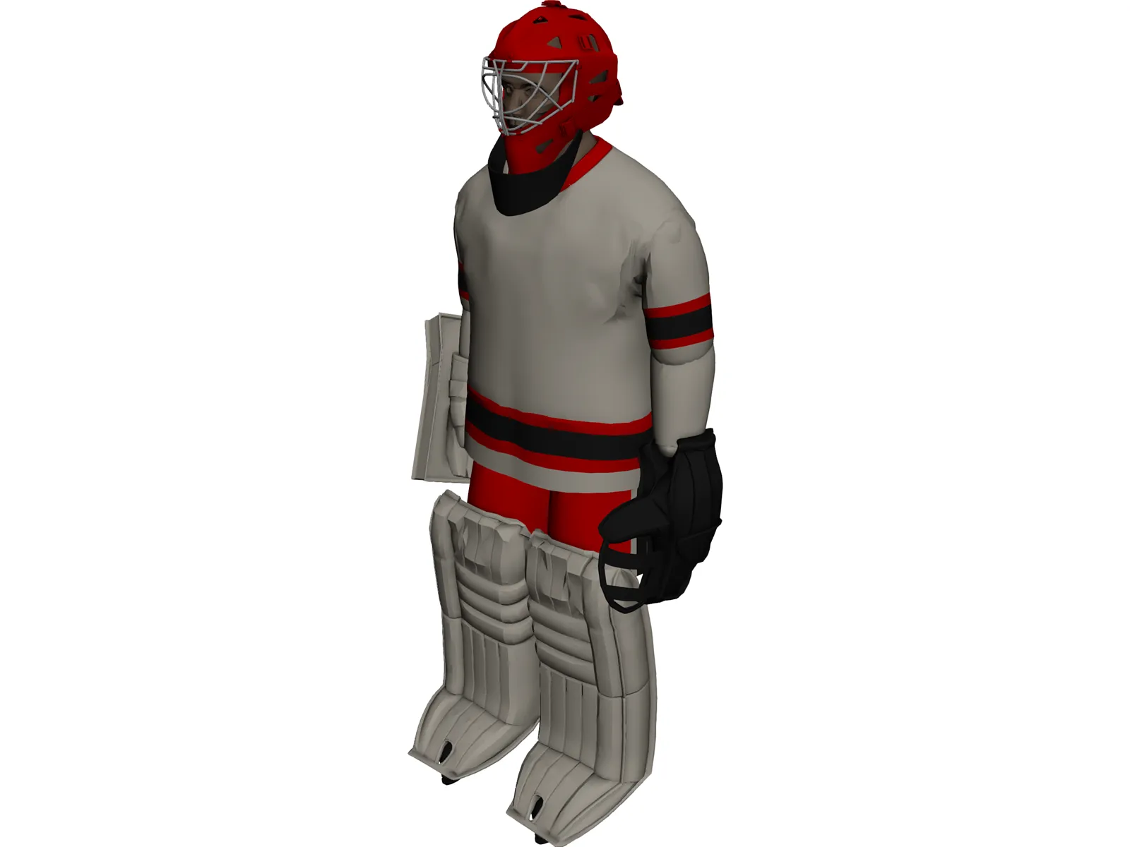 Hockey Goalie 3D Model