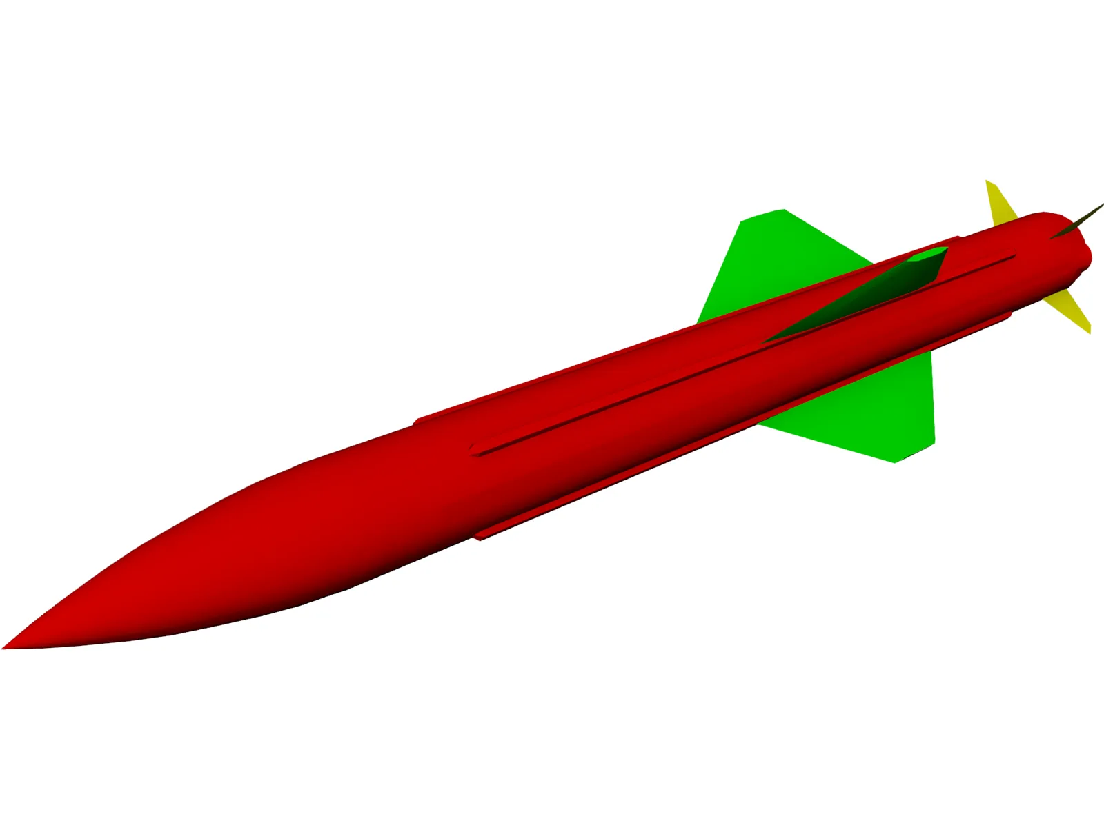 Exocet Missile 3D Model