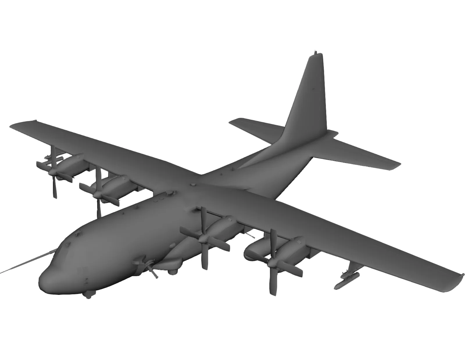 Lockheed AC-130U Spooky 3D Model