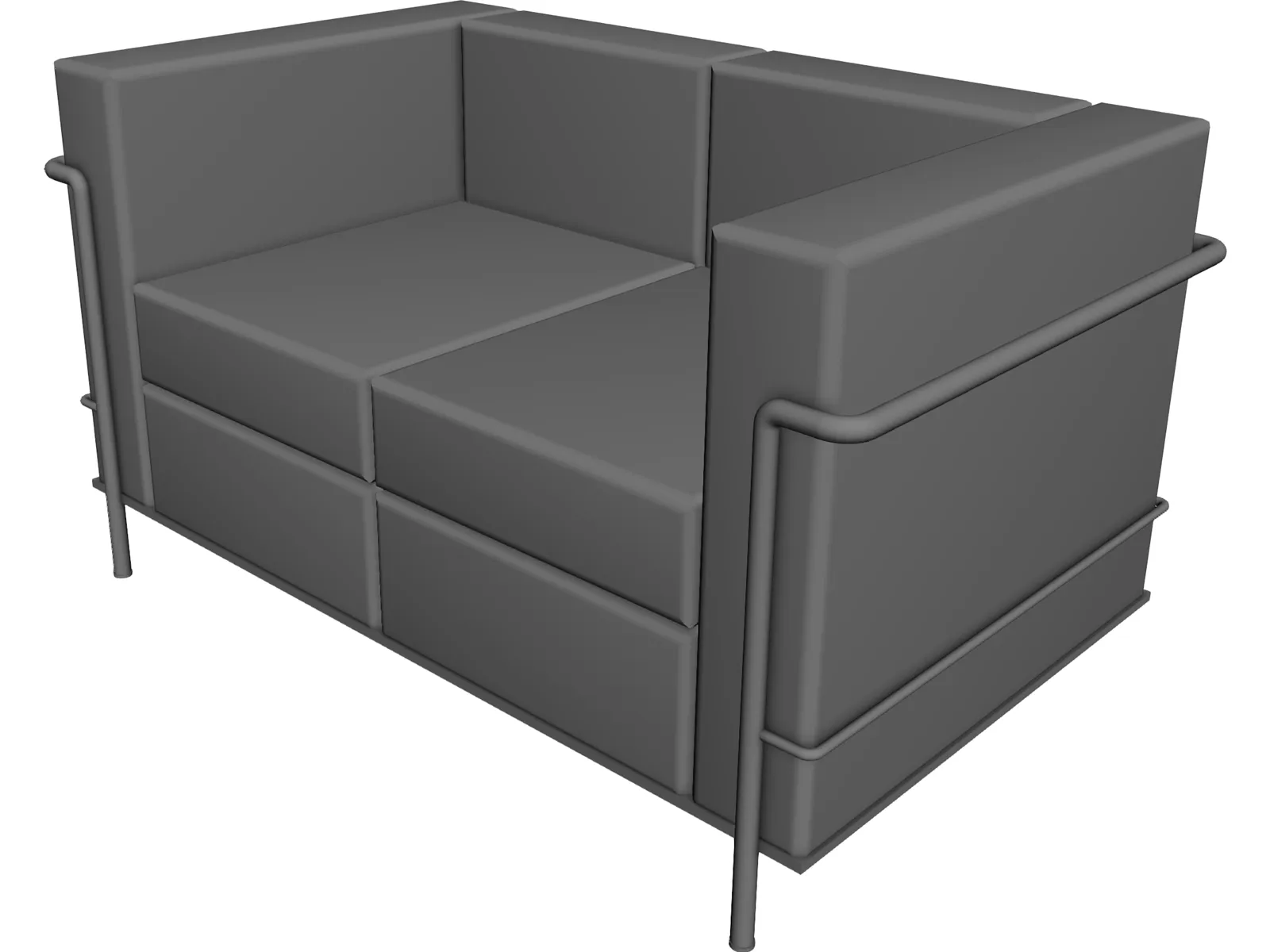 Sofa Corbusier LC-2 Two Seater 3D Model