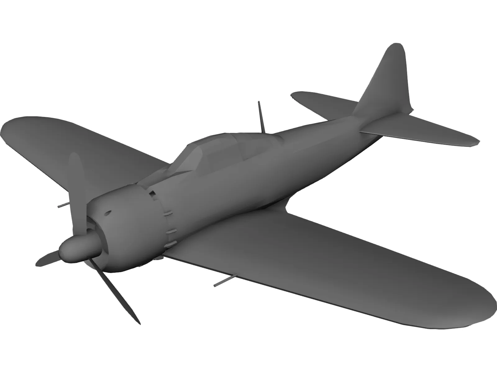 A6M Zero 3D Model