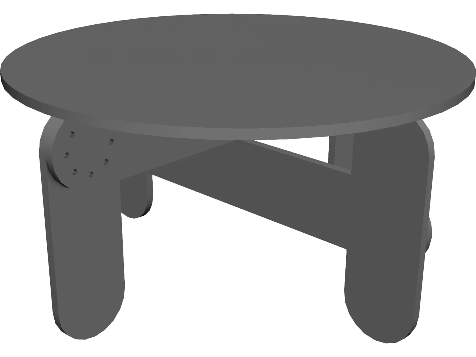 Low Garden Table 3D Model