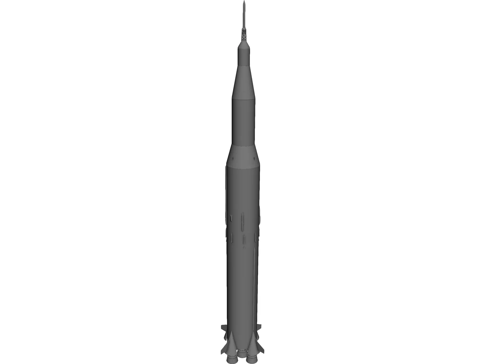 Apollo Rocket with Lunar Lander 3D Model