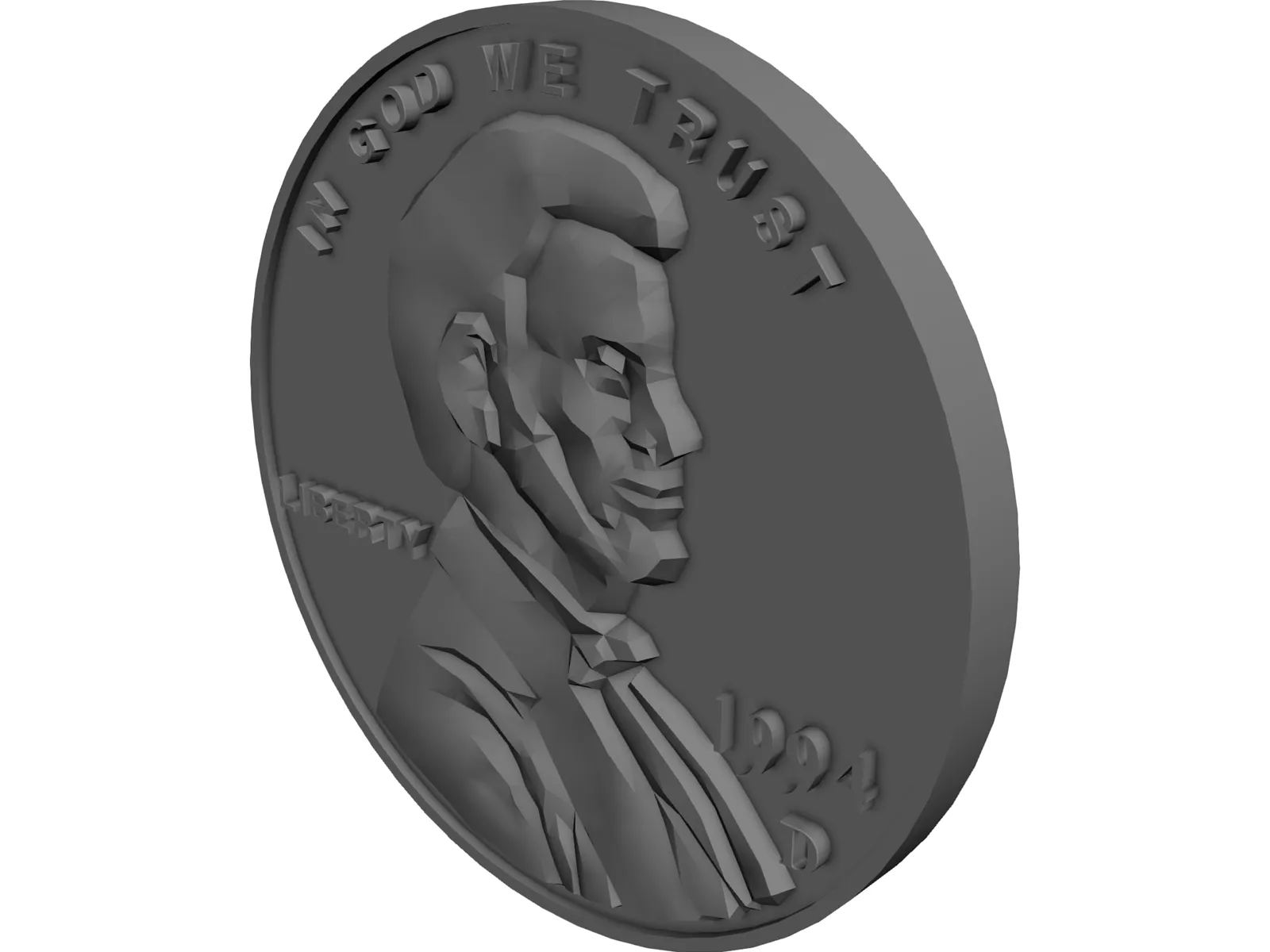 Coin Penny 3d Model 3dcadbrowser 