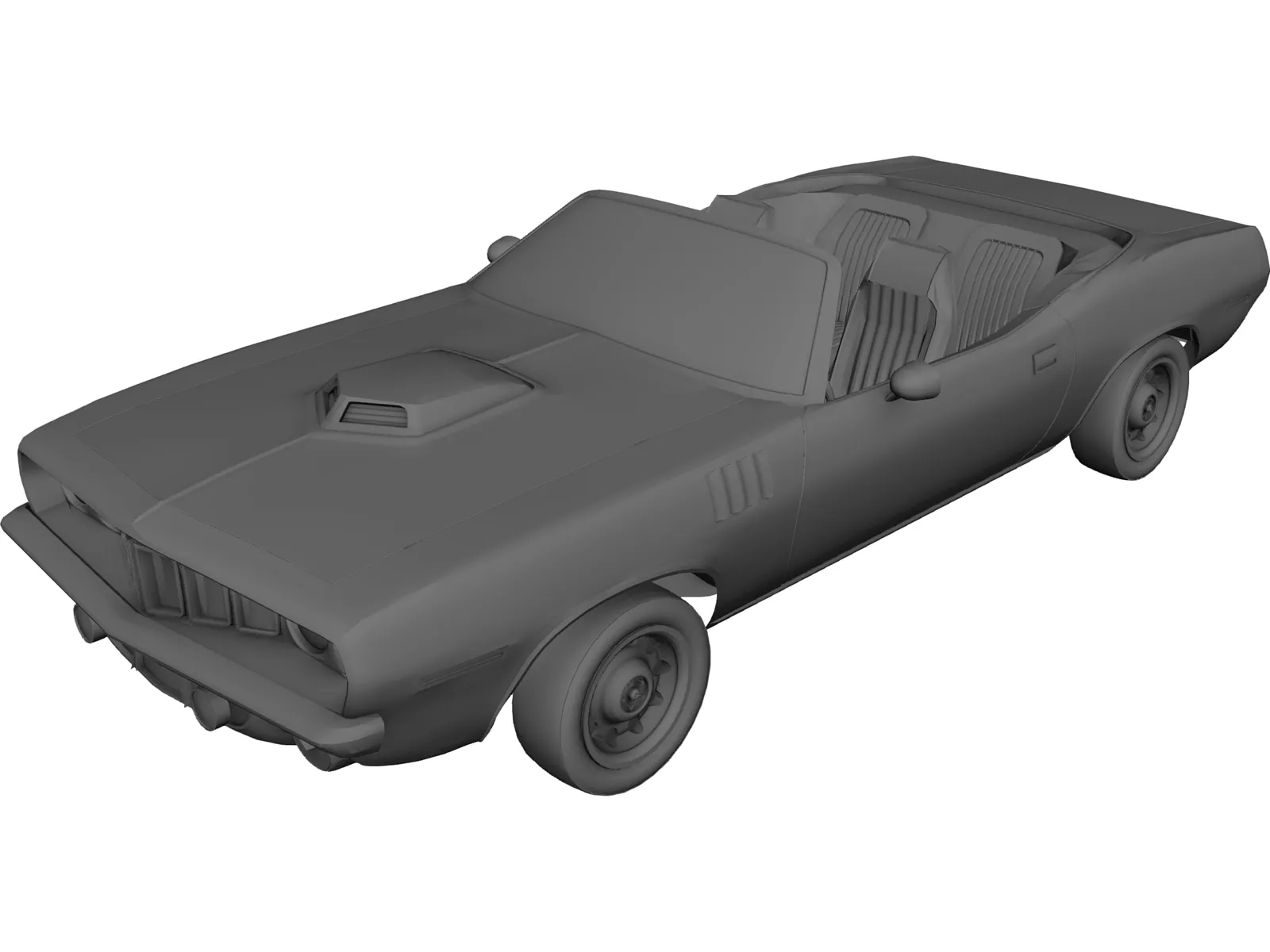 Plymouth Barracuda Cabrio (1970) 3D Model