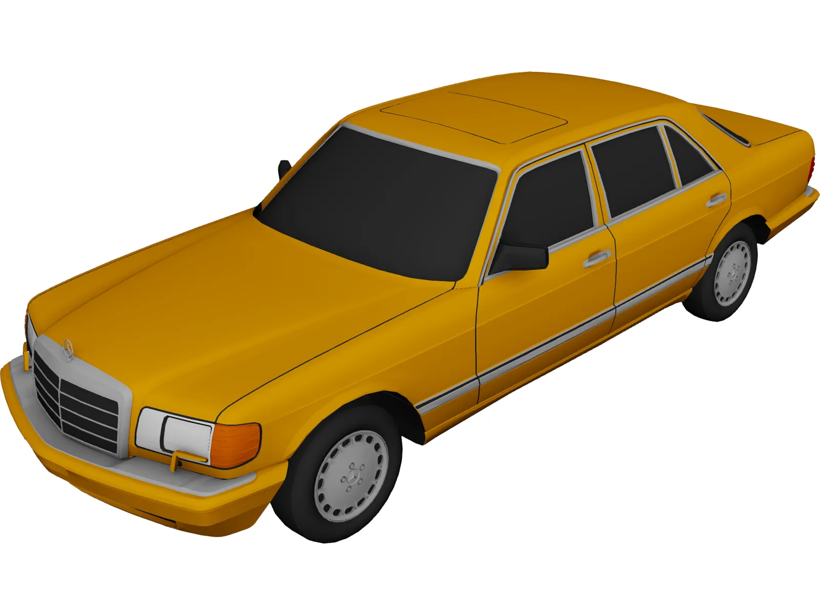 Mercedes-Benz SEL (1990) 3D Model