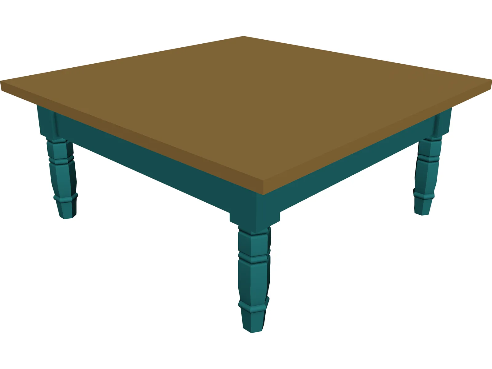 Table Colonial Coffee 3D Model