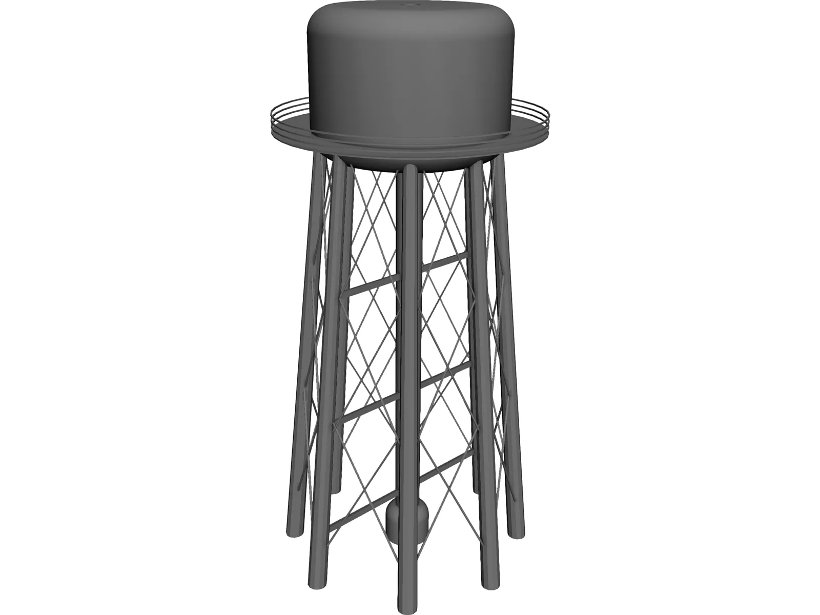 Water Tower 3D Model