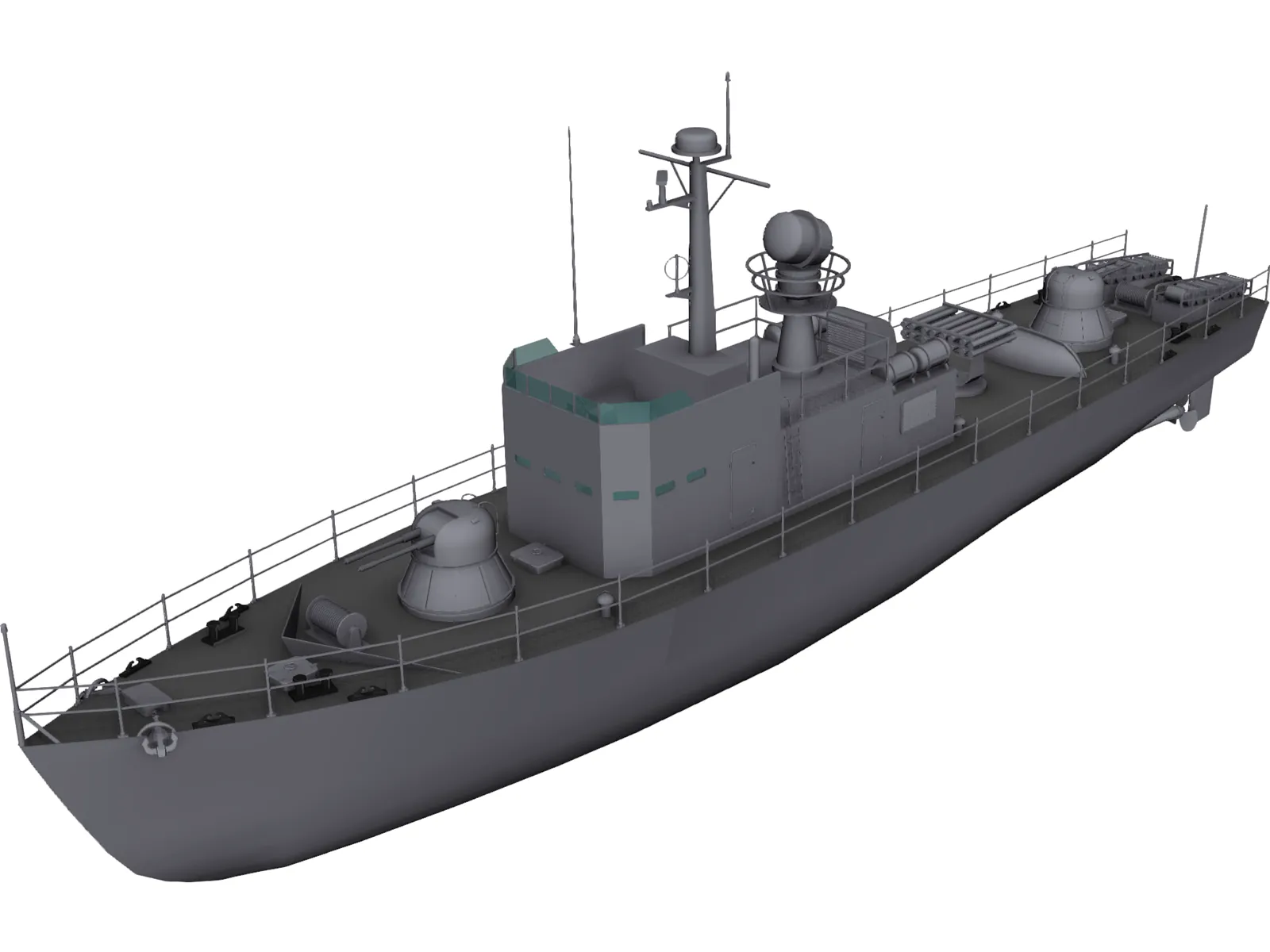 USS Linux Patrol Boat 3D Model